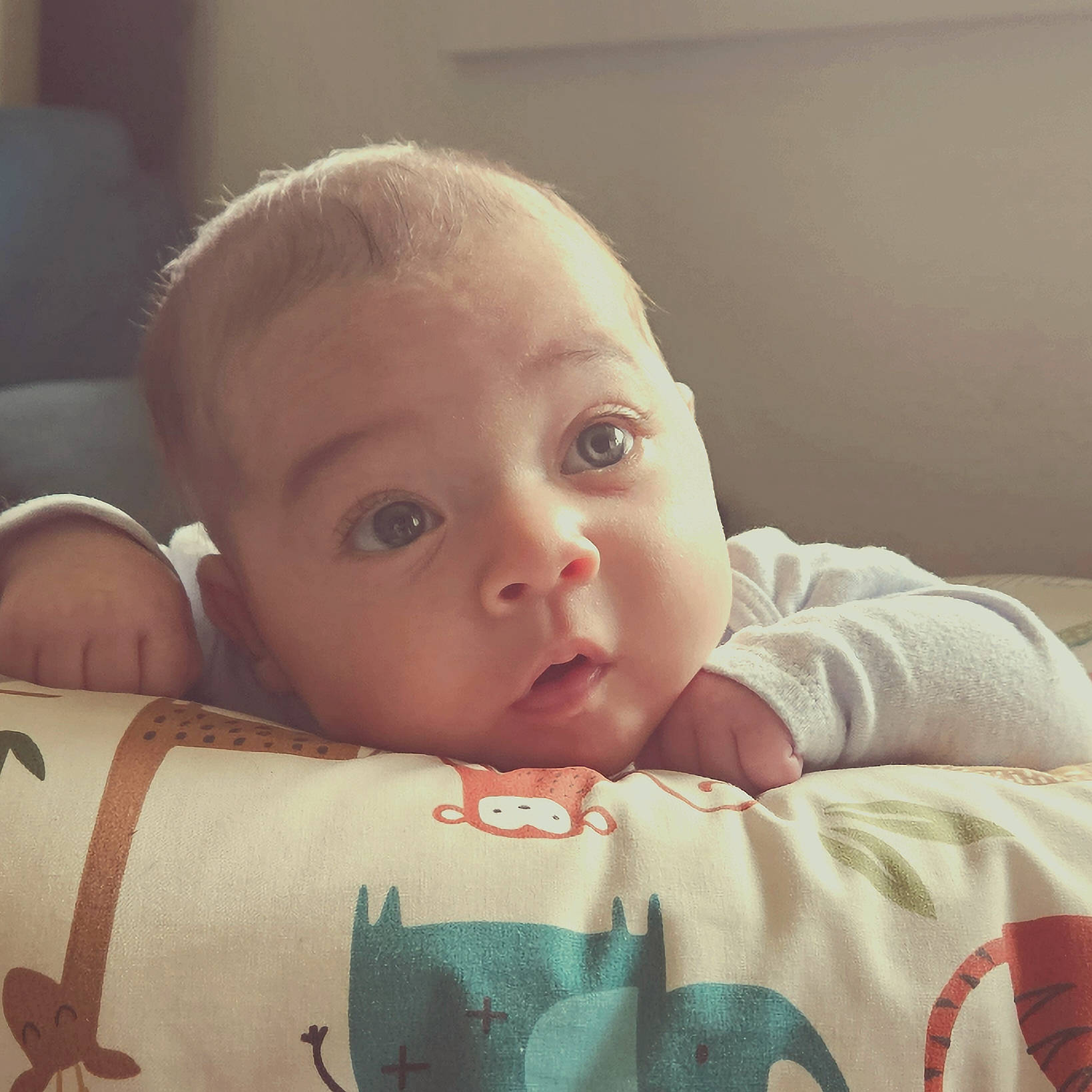 Ethan joined the competition — help win amazing prizes! baby, baby_sleeping, baby_toddler_clothing, beauty, cheek, chest, child, comfort, cool, eyelash, happy, linens, lip, mouth, nose, person, room, skin, sleeve, t_shirt