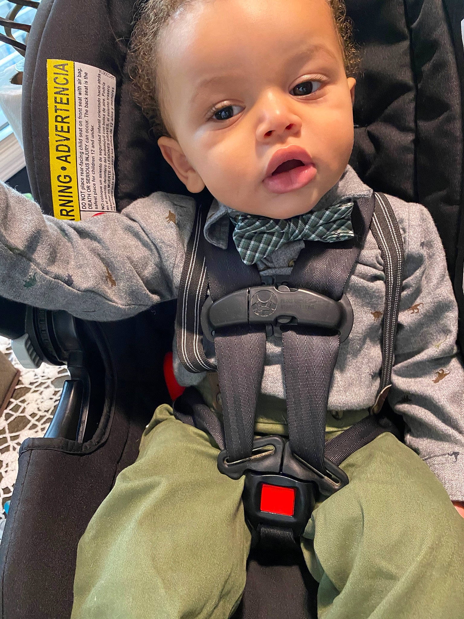 Samari joined the competition — help win amazing prizes! baby, baby_carriage, baby_products, baby_safety, baby_toddler_clothing, cheek, child, comfort, eye, iris, nose, person, product, skin, strap, surprise, toddler