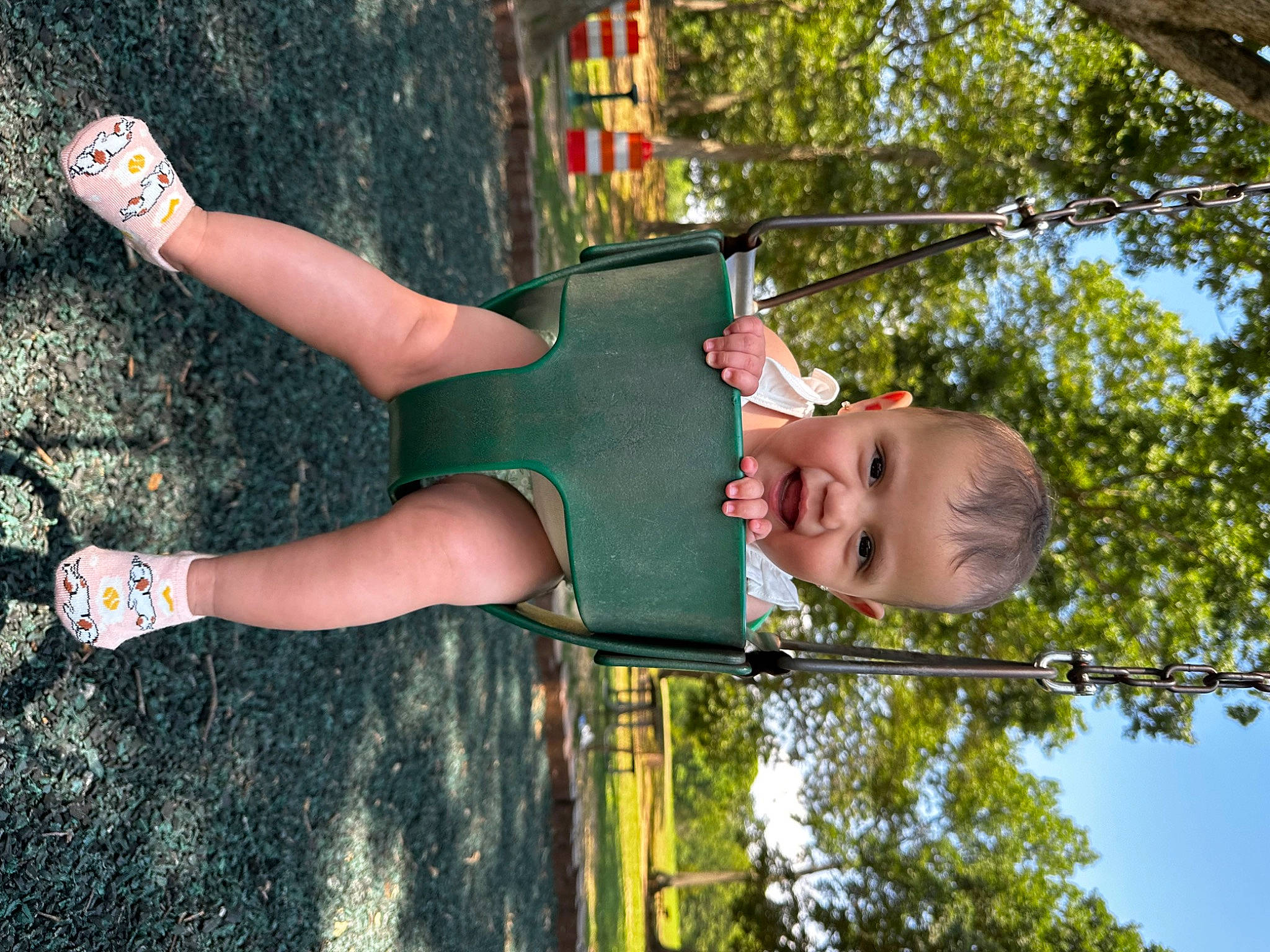 Sofia joined the competition — help win amazing prizes! ankle, asphalt, calf, foot, fun, grass, happy, human_leg, knee, leisure, people_in_nature, person, recreation, sky, smile, summer, t_shirt, thigh, toddler, toe
