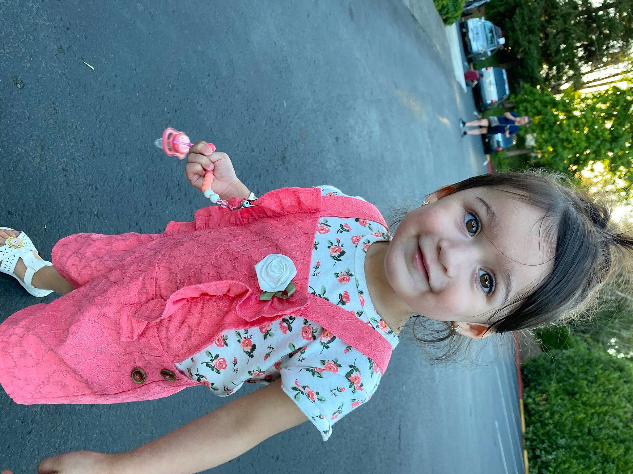 Melaina joined the competition — help win amazing prizes! asphalt, baby, baby_toddler_clothing, child, happy, joy, nose, person, pink, portrait_photography, spring, summer, toddler