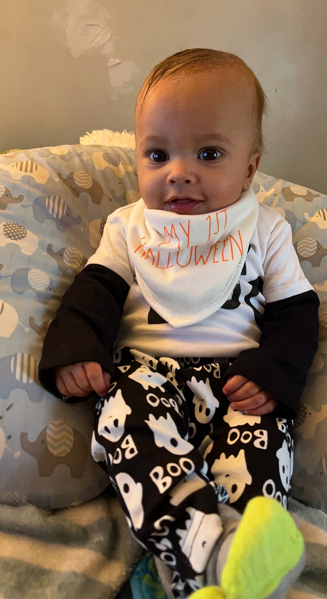 Dante joined the competition — help win amazing prizes! arm, baby, baby_toddler_clothing, cheek, child, comfort, cool, face, flooring, happy, head, human_body, neck, pattern, person, sitting, skin, sleeve, t_shirt, thigh