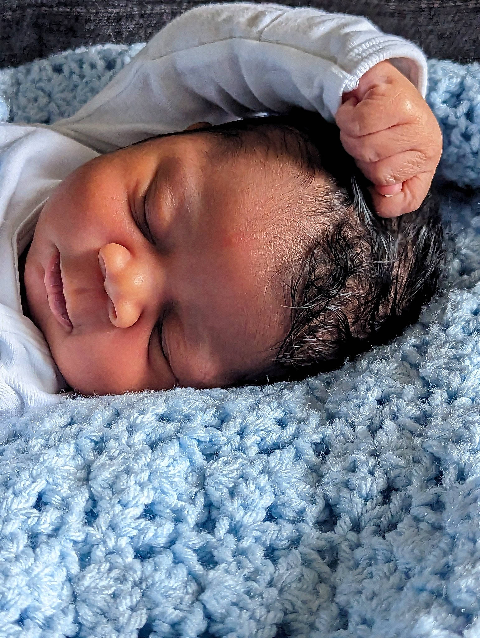 Dean is registered to the contest to win money with this photo: baby, baby_sleeping, bedding, bedtime, comfort, eye, eyebrow, eyelash, finger, fur, grass, hand, happy, head, knit_cap, linens, nap, nose, person, skin