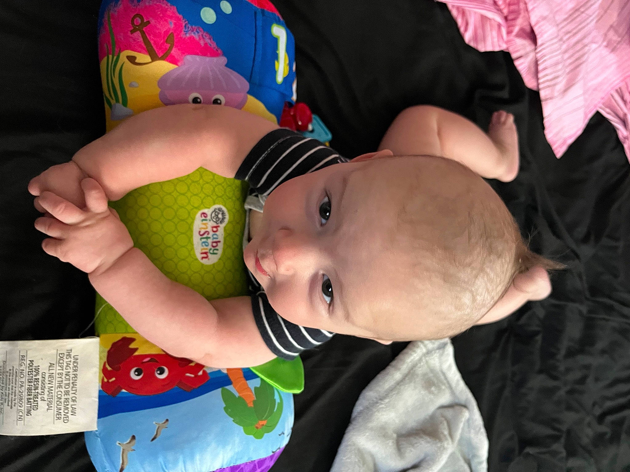 Logan is registered to the contest to win money with this photo: abdomen, baby, baby_products, baby_toddler_clothing, cheek, chest, child, fun, gesture, grass, happy, nail, pattern, person, sitting, skin, thigh, toddler, tree