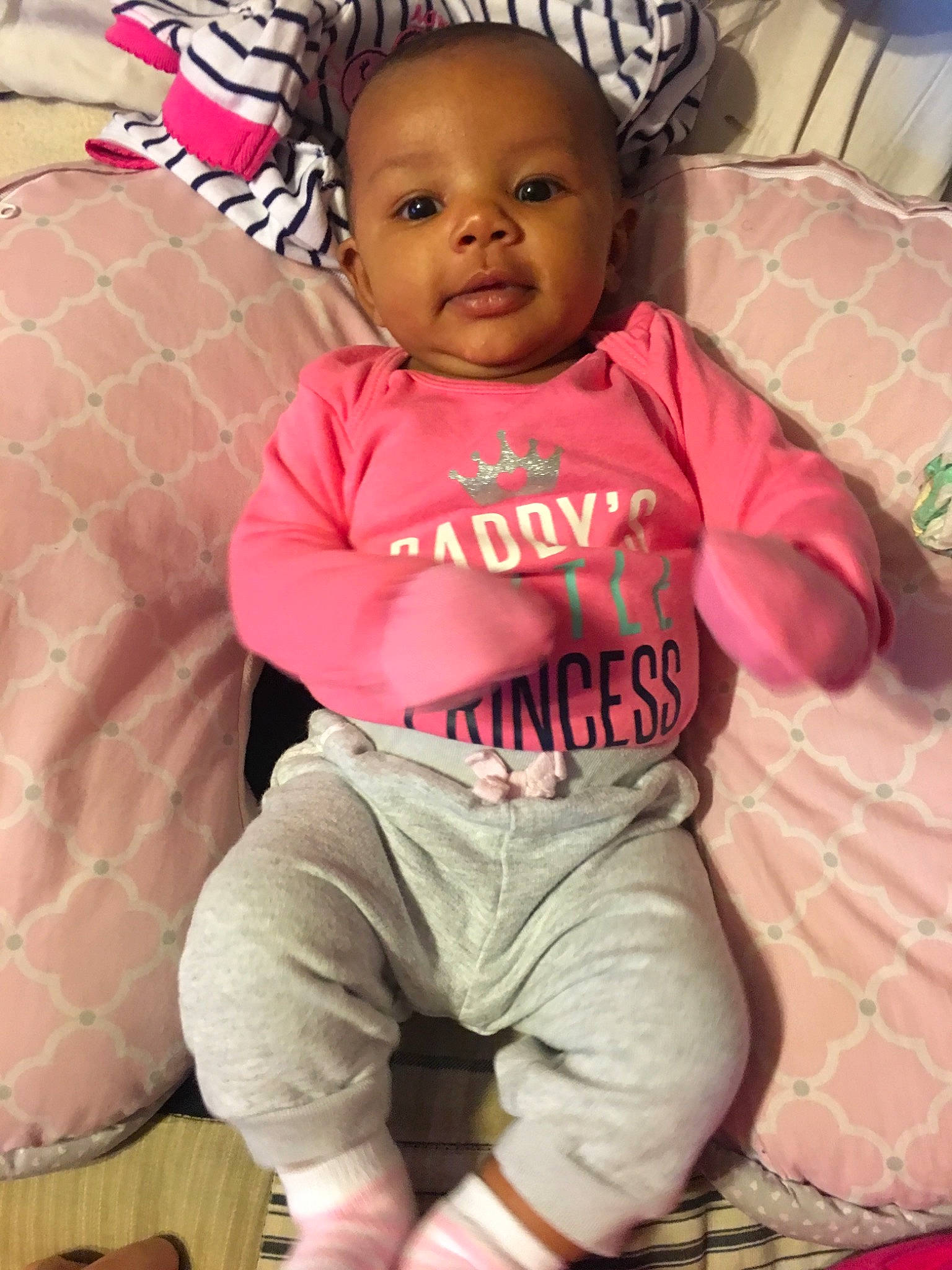 Keeley Journeylynn joined the competition — help win amazing prizes! baby, baby_products, baby_toddler_clothing, cheek, child, head, person, pink, skin, sleeve, smile, toddler