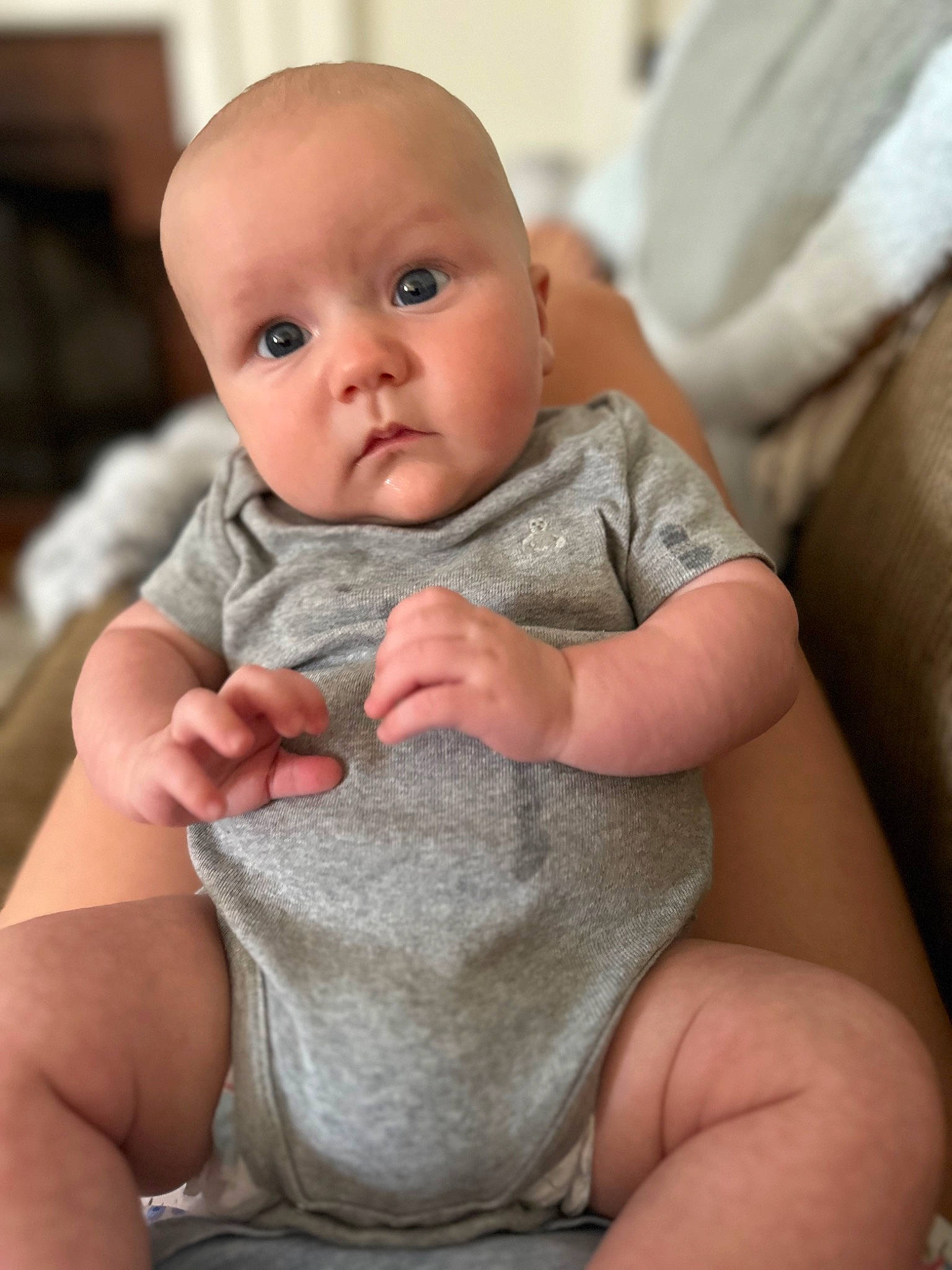 Hayes is registered to the contest to win money with this photo: abdomen, baby, baby_toddler_clothing, cheek, chest, child, comfort, eye, finger, gesture, happy, iris, joint, lip, nail, person, skin, sleeve, stomach, thumb