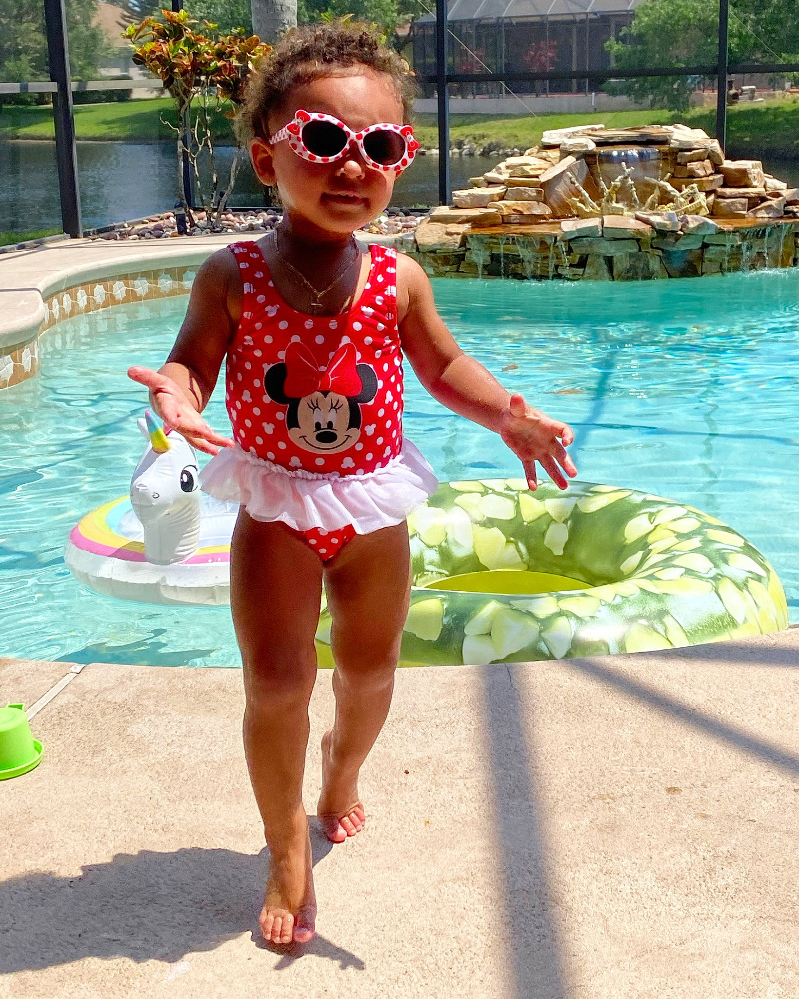 Taliyah joined the competition — help win amazing prizes! child, clothing, eyewear, fun, leisure, person, recreation, shorts, summer, sunglasses, swimwear, toddler, vacation
