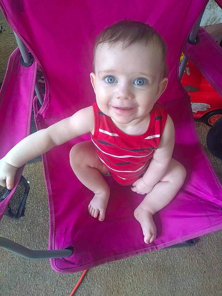 David joined the competition — help win amazing prizes! baby, baby_products, child, fun, joy, magenta, person, pink, play, product, purple, sitting, skin, smile, toddler