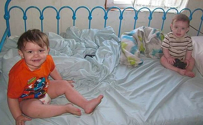 Anthony joined the competition — help win amazing prizes! baby, baby_products, bed, bedding, child, cousin, family, fun, furniture, joy, linens, person, play, product, room, sibling, sitting, smile, textile, toddler