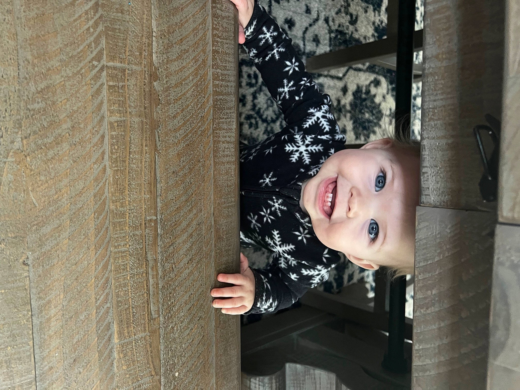 Palmer joined the competition — help win amazing prizes! baby, child, fun, happy, headwear, house, pattern, person, plant, portrait_photography, room, sitting, smile, toddler, tree, visual_arts, window, winter, wood