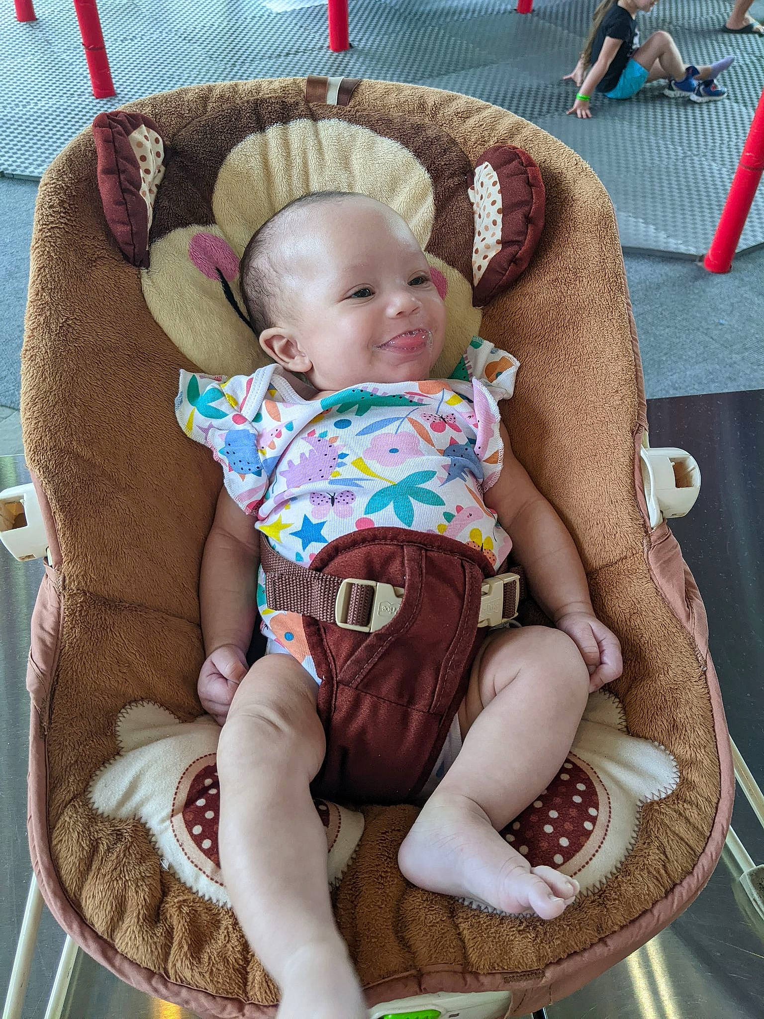 Arya is registered to the contest to win money with this photo: baby, baby_carriage, baby_products, baby_toddler_clothing, chair, cheek, child, comfort, event, grass, happy, lap, leg, leisure, person, recreation, sitting, skin, smile, thigh