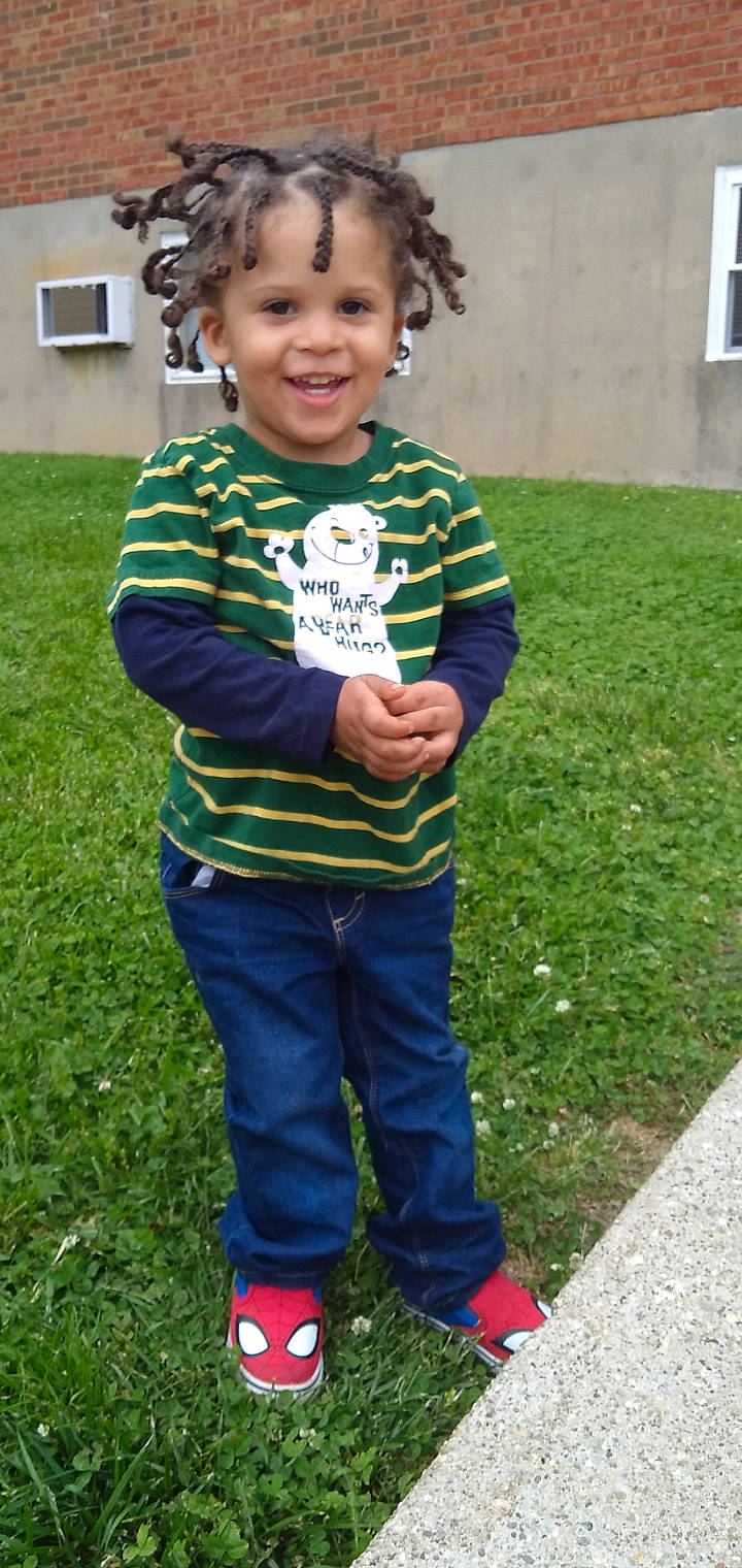 Isaiah joined the competition — help win amazing prizes! baby_toddler_clothing, child, denim, eye, fun, grass, green, happy, joy, lawn, outerwear, people_in_nature, person, plant, recreation, sleeve, smile, standing, t_shirt, toddler