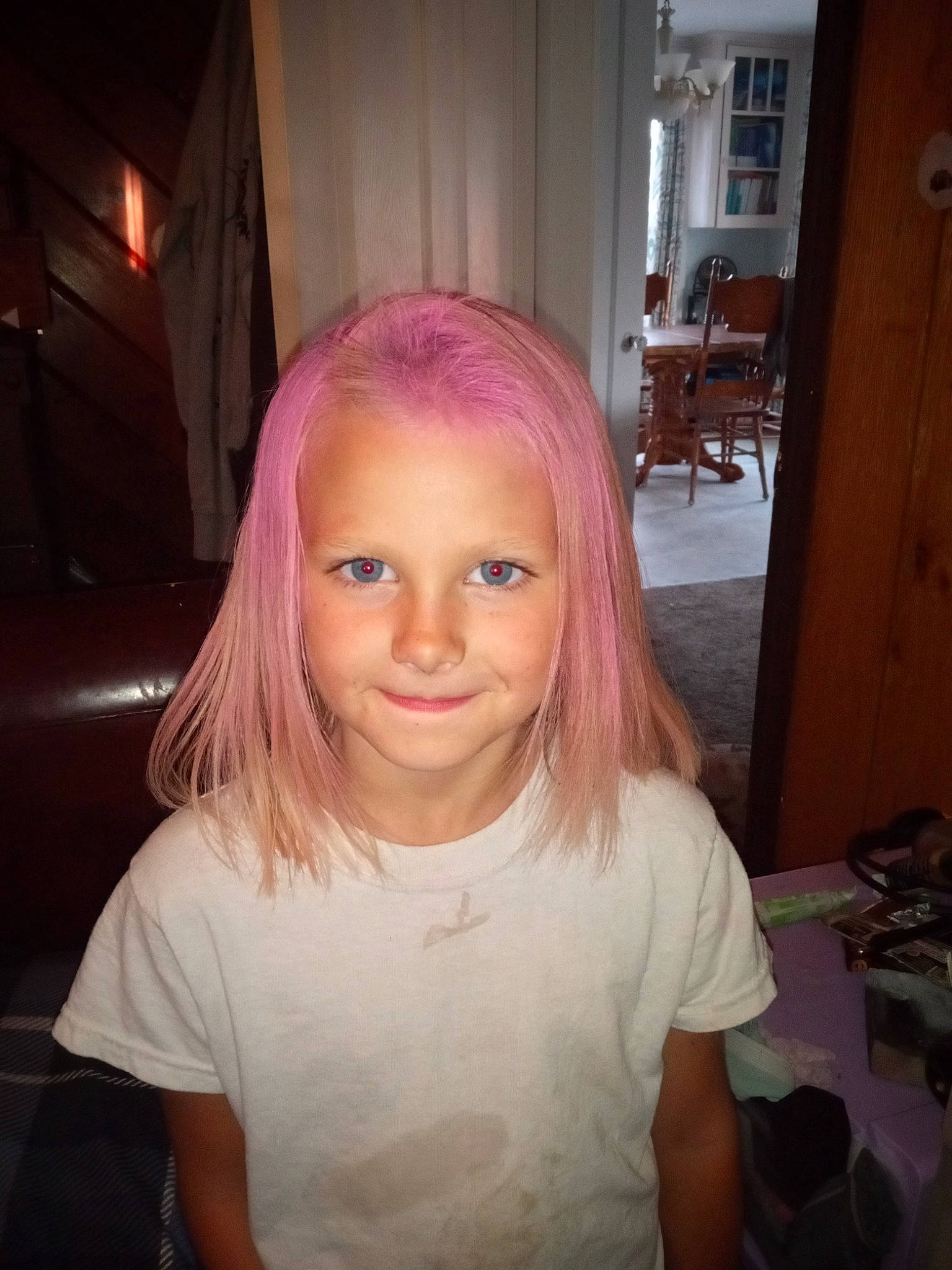 Lily joined the competition — help win amazing prizes! bangs, cheek, chin, ear, eyebrow, eyelash, forehead, fun, happy, iris, jaw, joy, layered_hair, lip, long_hair, mouth, nose, person, pink, skin