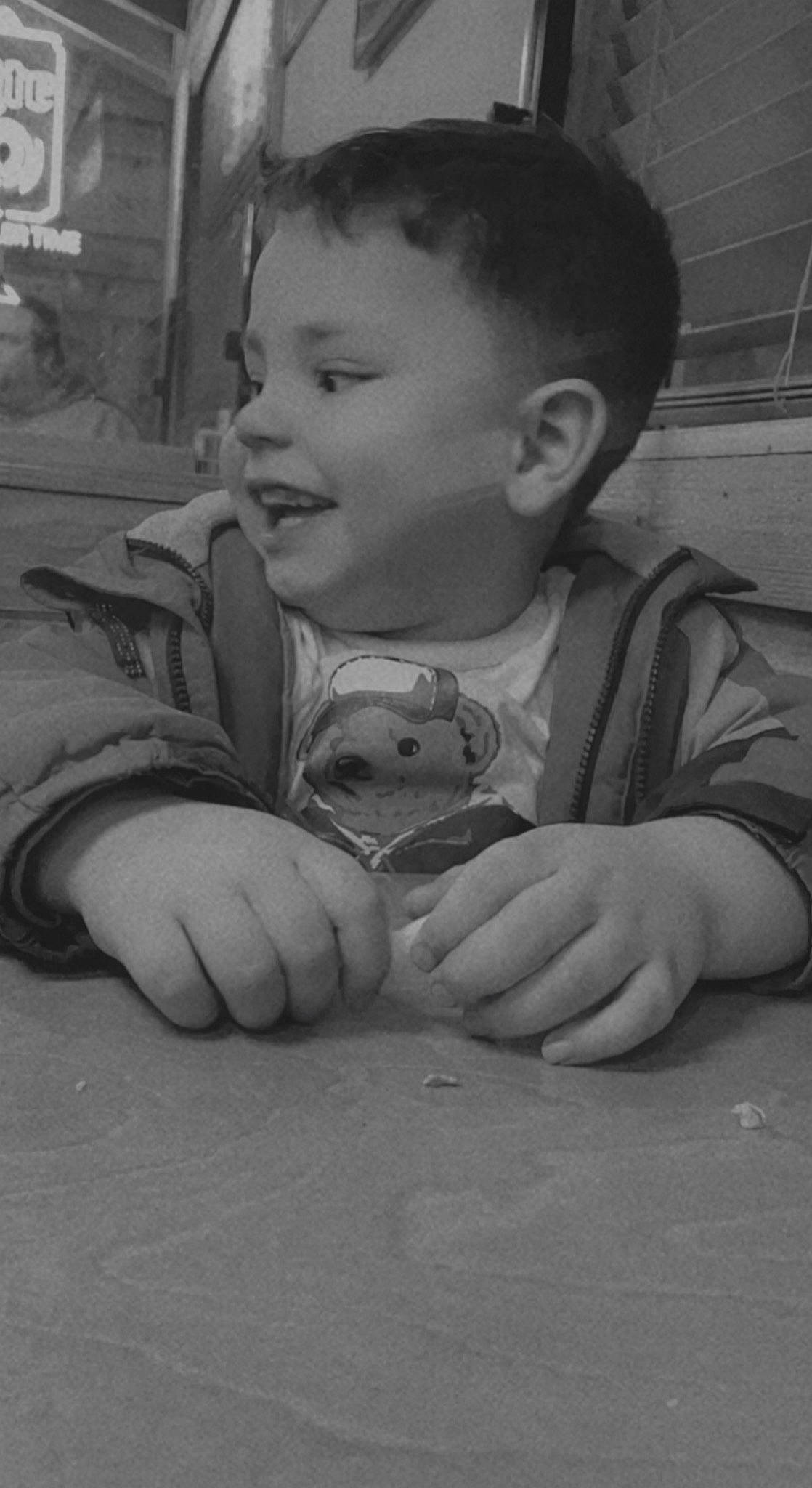 Liam joined the competition — help win amazing prizes! arm, black, black_and_white, cheek, chin, face, facial_expression, finger, gesture, hair, hand, happy, leg, mouth, nose, person, photograph, smile, standing, style