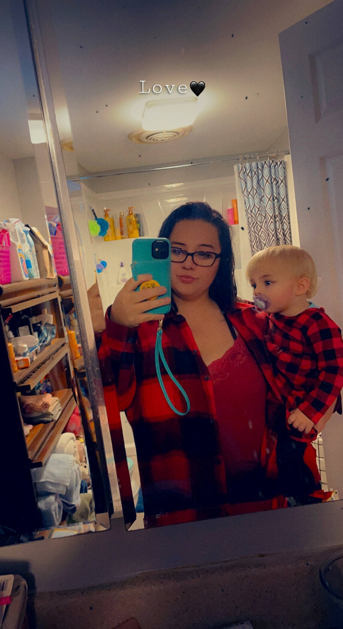 Freya Star Newburry joined the competition — help win amazing prizes! art, child, event, eyewear, fashion_design, fun, glass, glasses, magenta, mirror, pattern, person, plaid, room, selfie, shelf, t_shirt, tartan, toddler, vision_care
