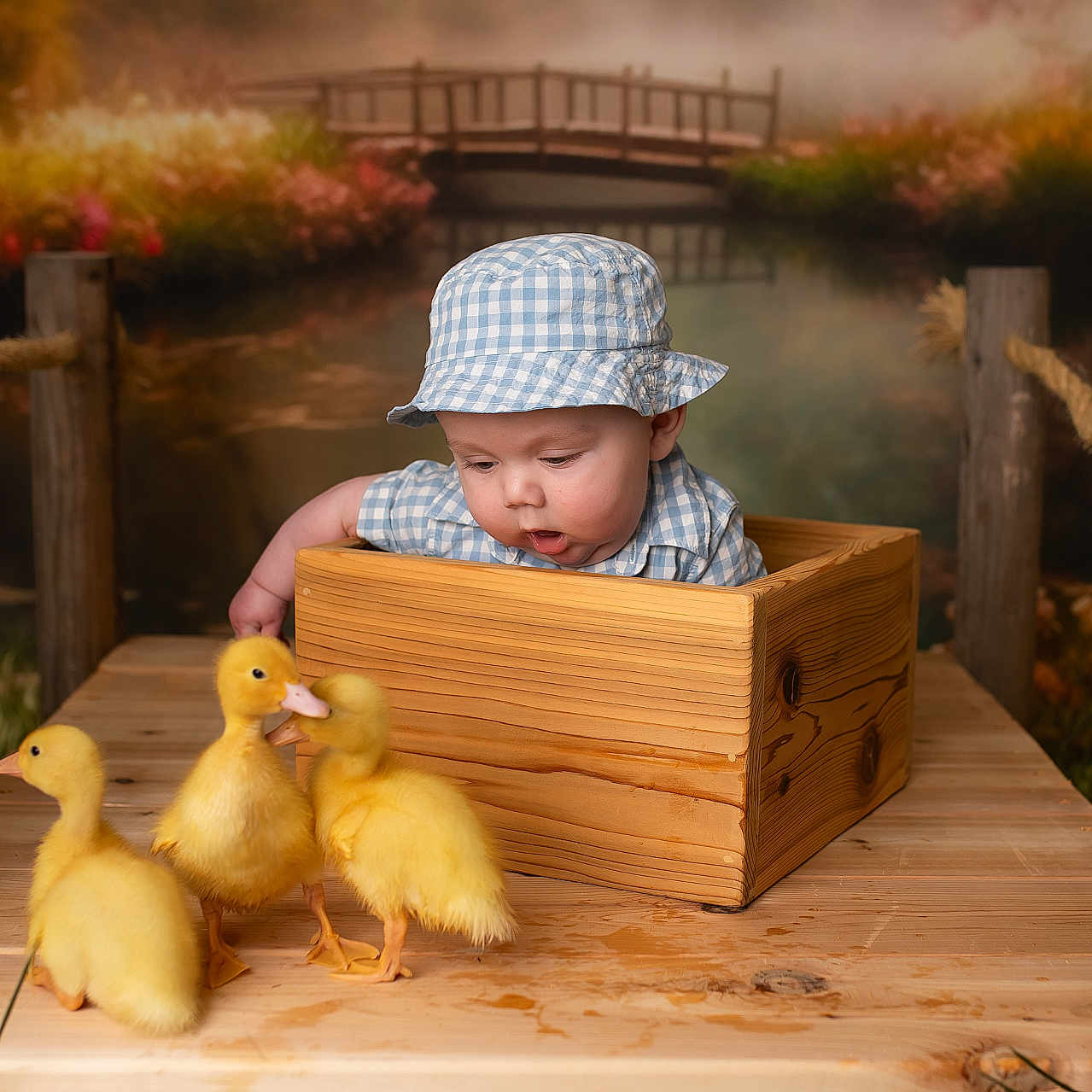 Knox is registered to the contest to win money with this photo: animal, baby, bird, bodypart, box, clothing, crate, face, finger, flower, hardwood, hat, head, person, photography, plant, plywood, portrait, sunhat, wood