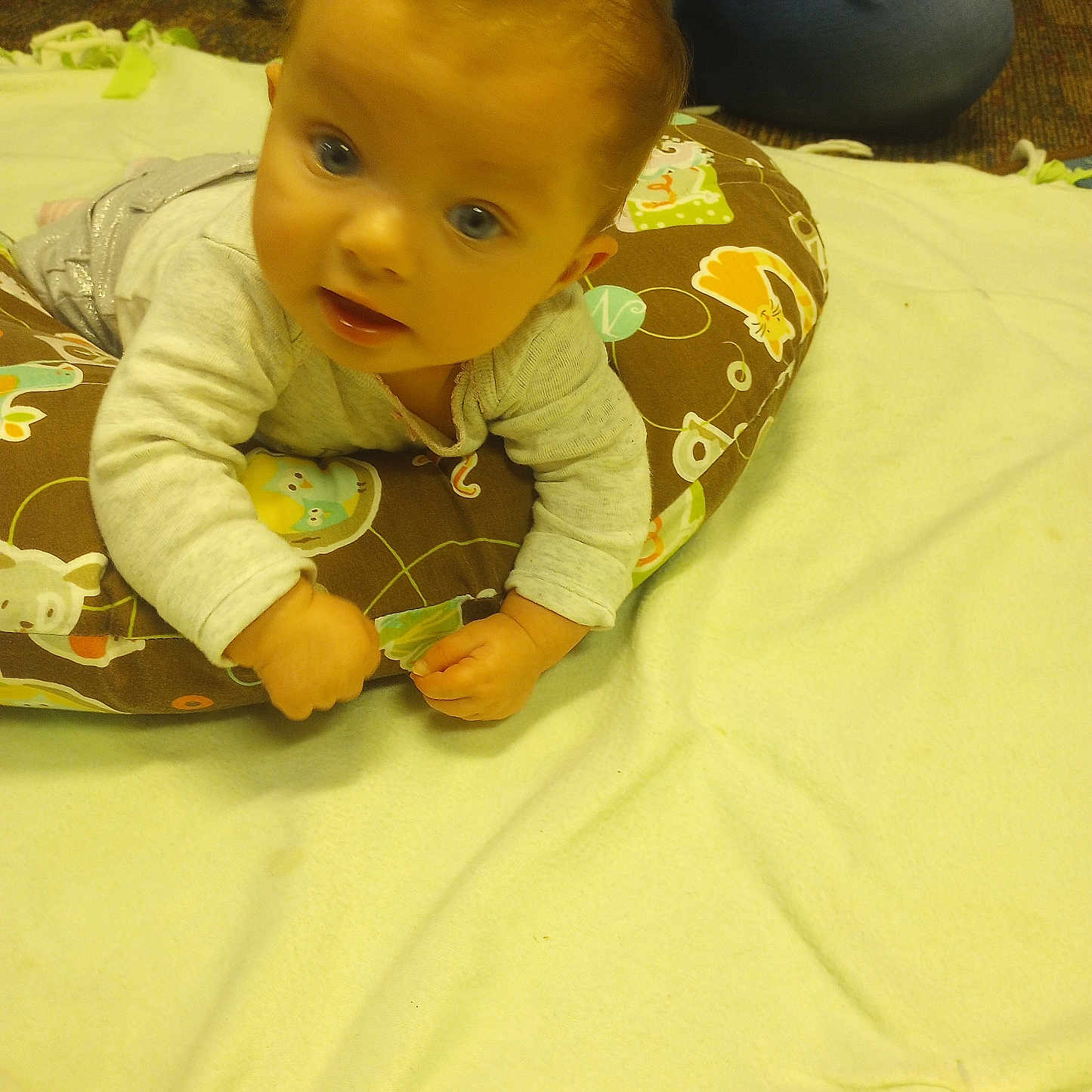 Mckenzie joined the competition — help win amazing prizes! baby, bed, bedroom, blanket, bodypart, couch, crawling, cushion, face, finger, furniture, hand, head, homedecor, newborn, person, photography, pillow, portrait, sitting