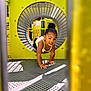 Nova joined the competition — help win amazing prizes! toddler, child, playground, yellow, tunnel, crawling, smiling, outdoor, sunlight, shadows, curly_hair, metal, texture, summer, fun, happy, person, play, daytime, park