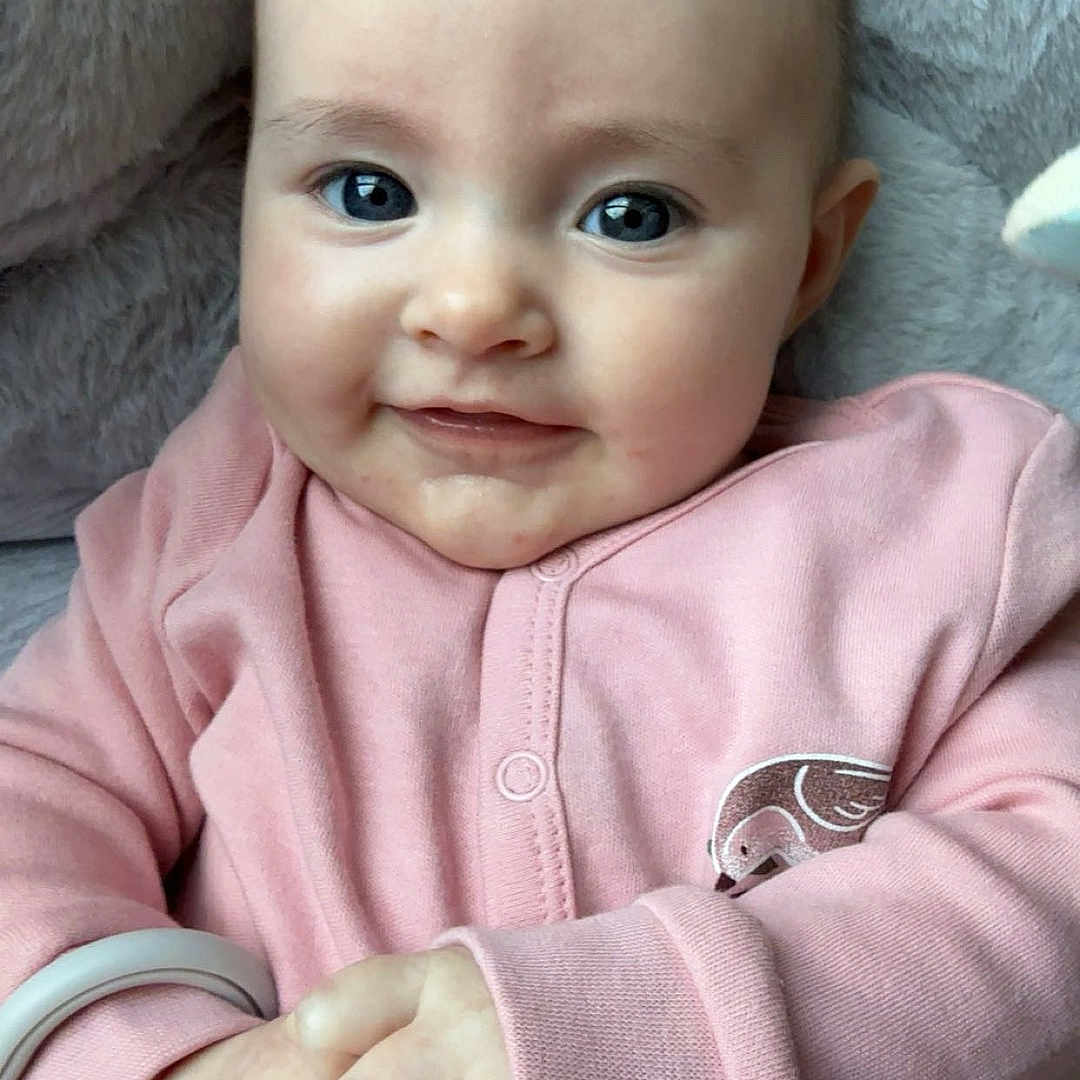 Nevaeh joined the competition — help win amazing prizes! accessories, baby, bodypart, bracelet, clothing, coat, face, finger, hand, happy, head, jacket, jewelry, newborn, pants, person, photography, portrait, ring, smile