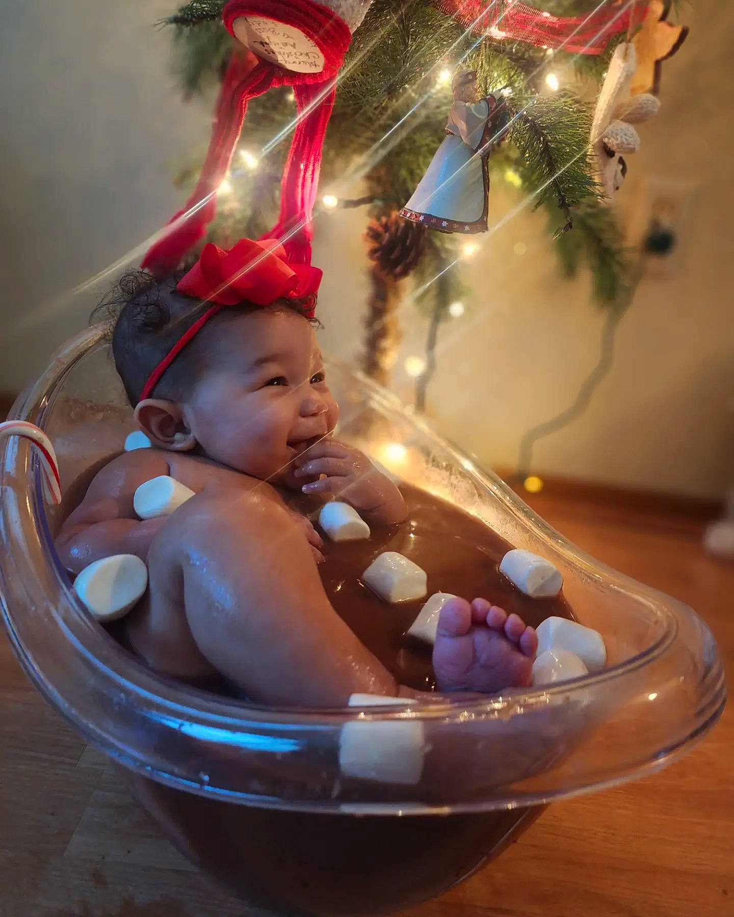 Malia joined the competition — help win amazing prizes! baby, baby_products, bathing, chest, child, dishware, drinkware, event, fun, glass, happy, headwear, holiday, leisure, ornament, person, room, serveware, smile, sweetness