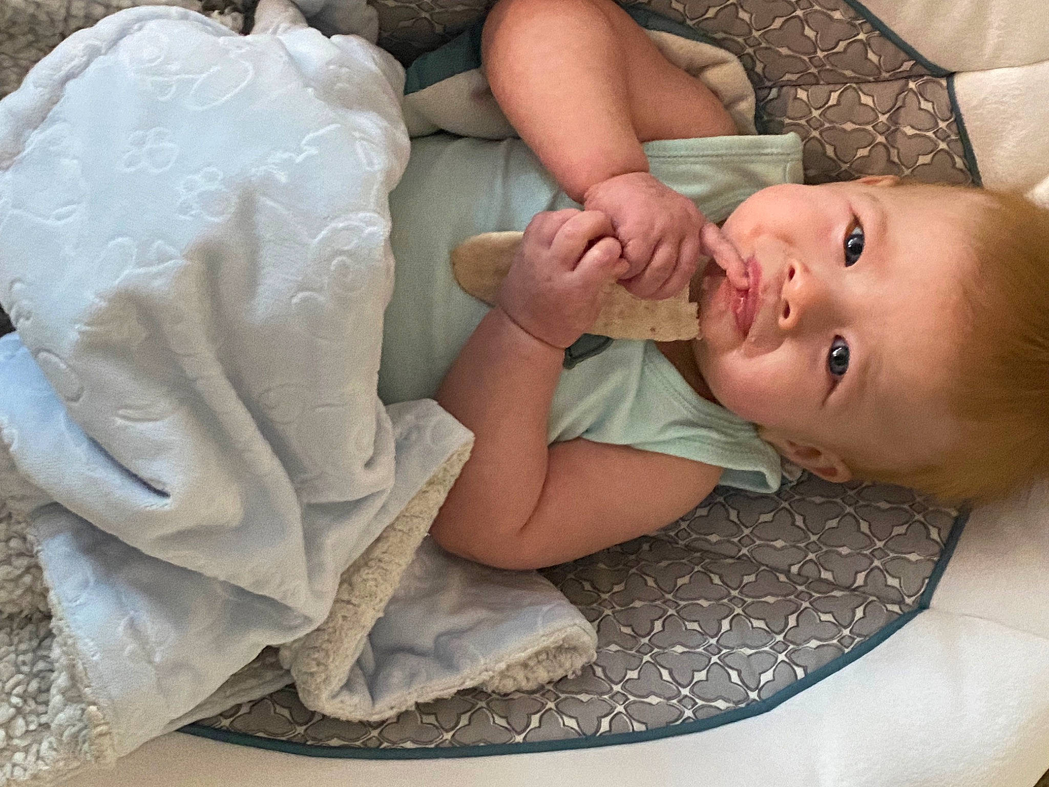 Caspian joined the competition — help win amazing prizes! arm, baby, baby_products, baby_safety, baby_toddler_clothing, cheek, child, comfort, finger, gesture, hairstyle, happy, headgear, linens, mouth, nail, person, skin, smile, thumb