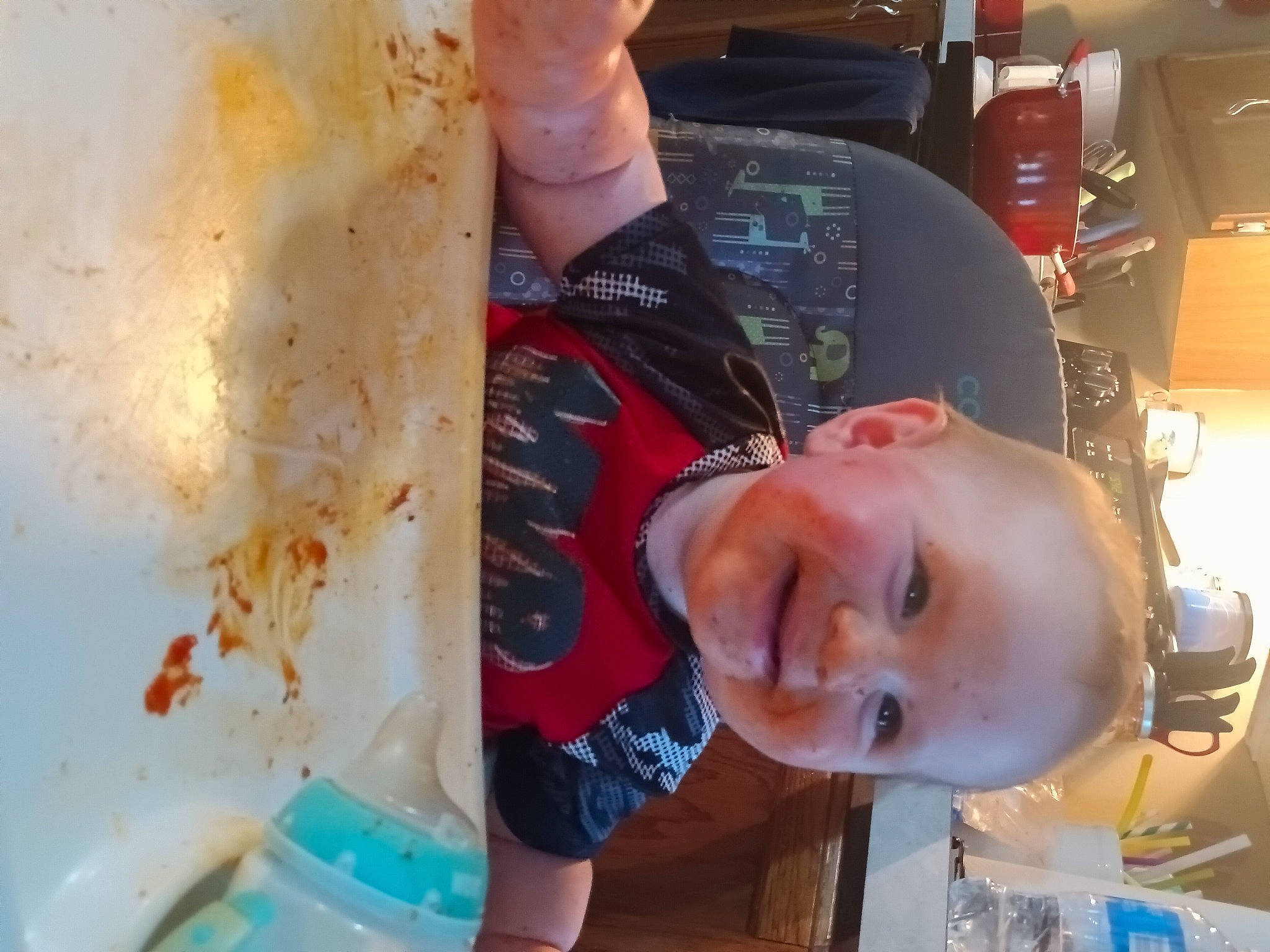 Chandler joined the competition — help win amazing prizes! child, comfort_food, cooking, cuisine, dish, eyewear, food, fun, happy, hat, ingredient, joy, leisure, paint, person, personal_protective_equipment, recipe, smile, toddler, visual_arts