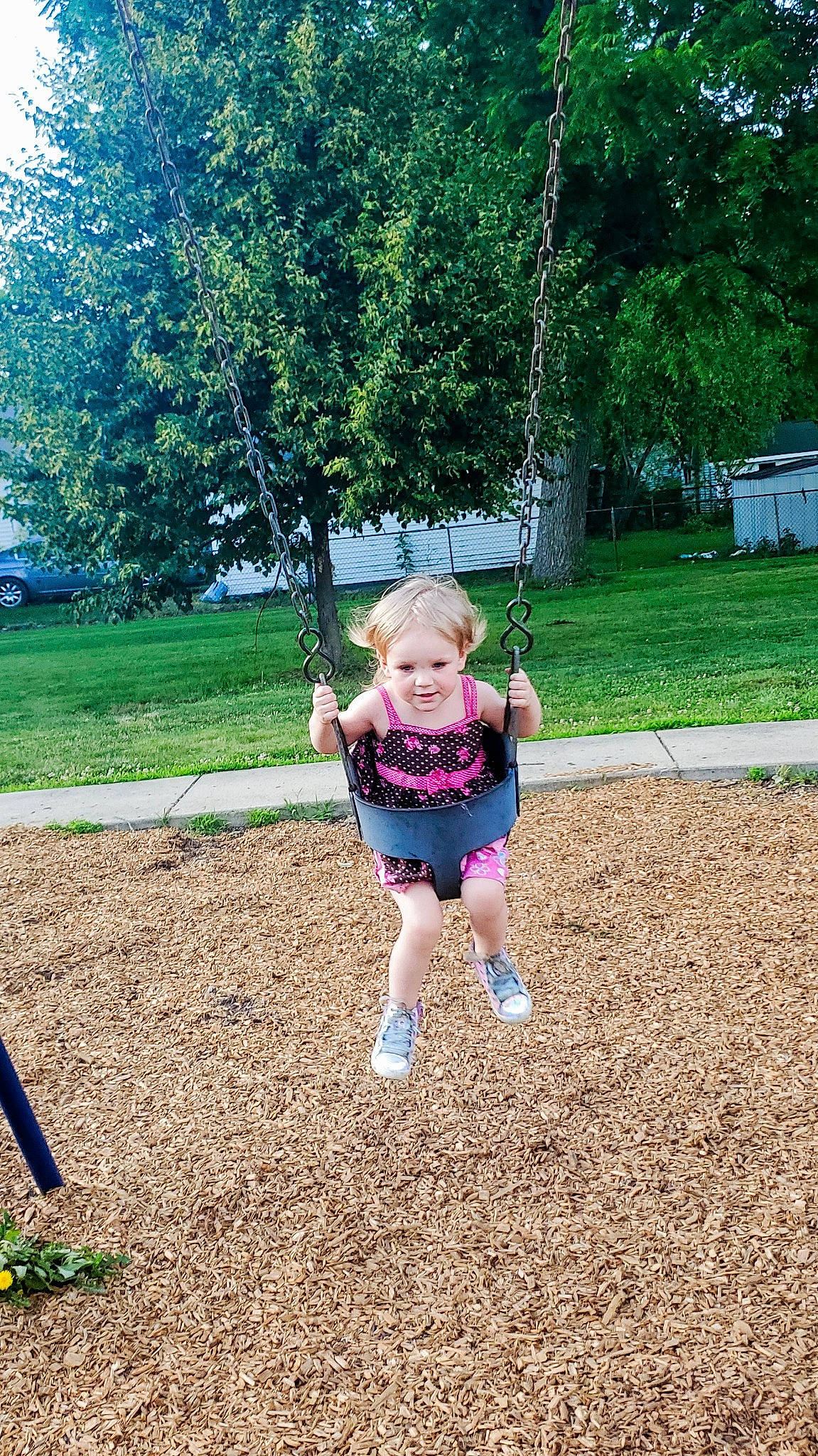 Arison joined the competition — help win amazing prizes! baby, baby_toddler_clothing, city, electric_blue, fun, grass, grass_family, happy, lawn, leisure, outdoor_play_equipment, people_in_nature, person, plant, playground, recreation, smile, soil, swing, toddler