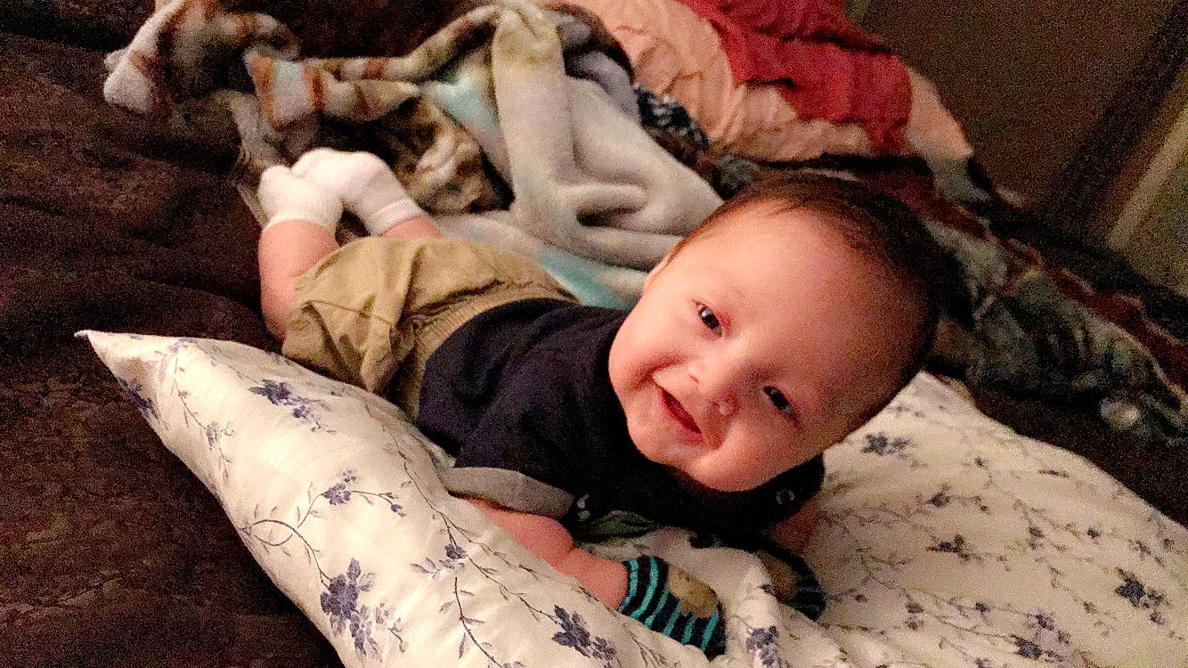 Kacen joined the competition — help win amazing prizes! baby, bedtime, cheek, child, head, person, smile, toddler