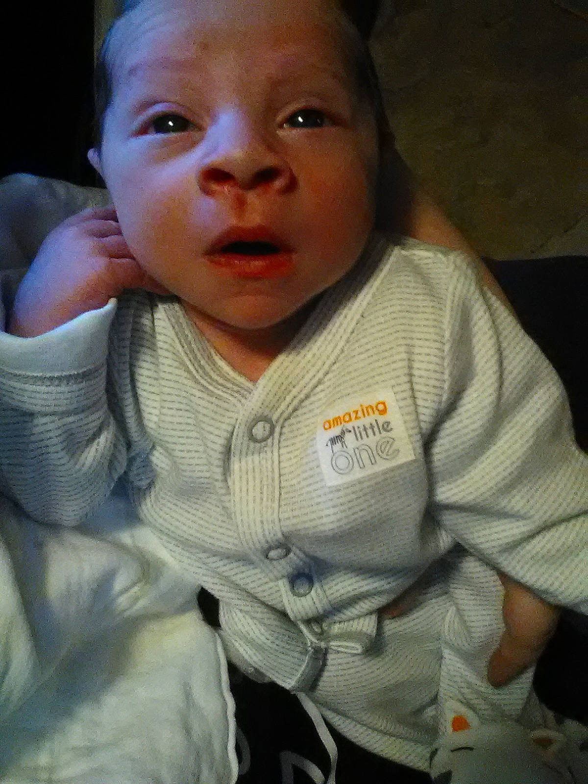 Elijah is registered to the contest to win money with this photo: baby, cheek, child, chin, eye, eyebrow, face, facial_expression, forehead, head, lip, male, nose, person, skin, smile, toddler