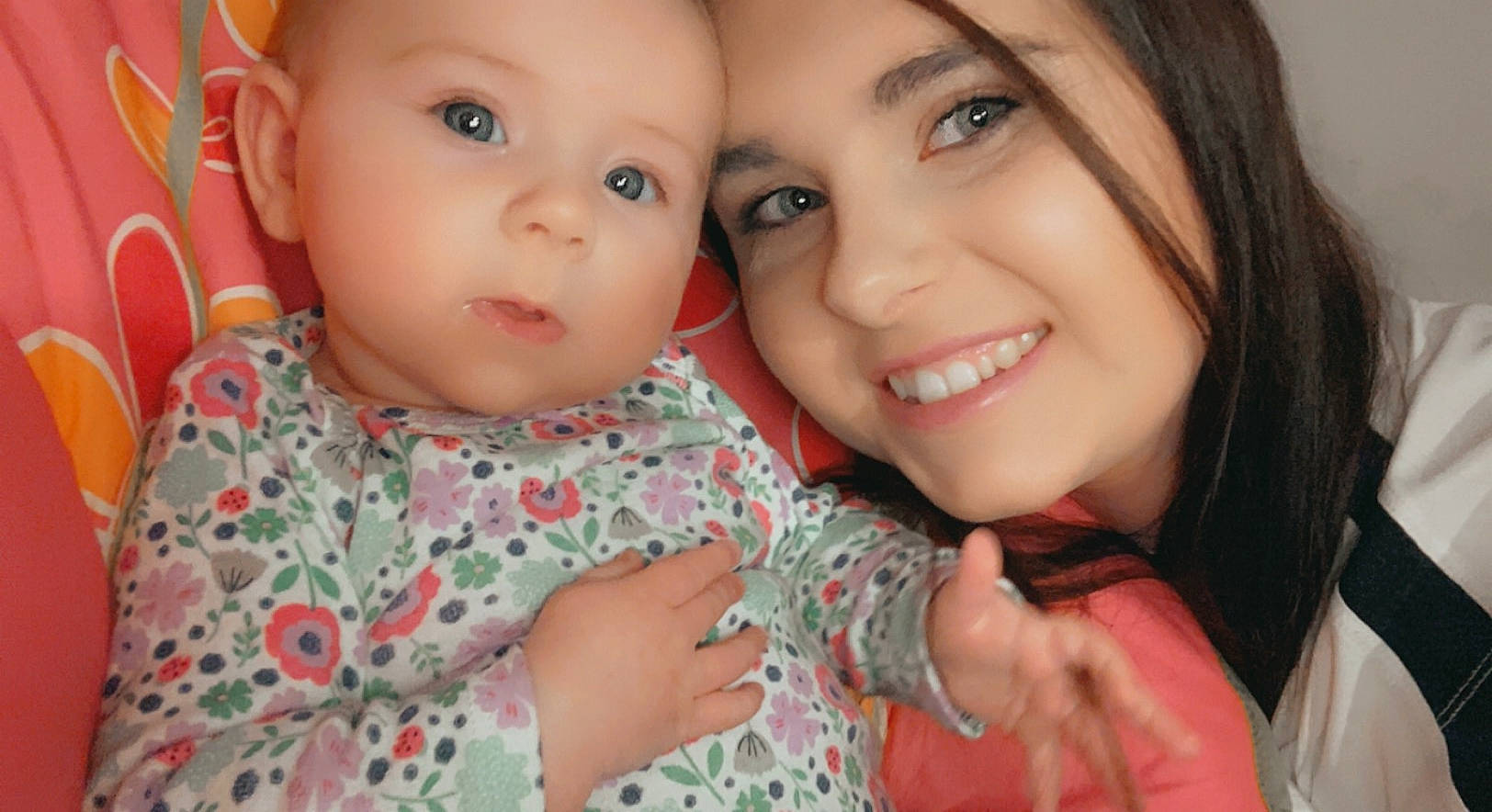 Octavia joined the competition — help win amazing prizes! baby_toddler_clothing, cheek, child, chin, eyelash, face, finger, fun, gesture, hand, happy, human, iris, joy, lip, mouth, nose, pattern, person, skin