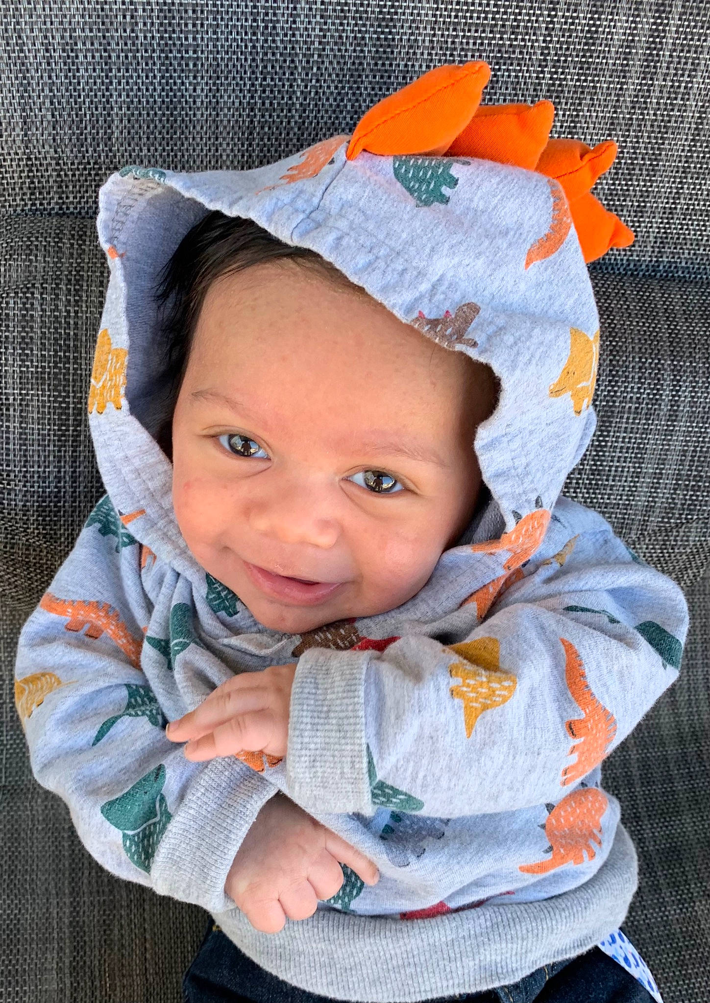Amari is registered to the contest to win money with this photo: baby, baby_toddler_clothing, cap, cheek, child, chin, electric_blue, fun, happy, headwear, human_body, iris, lip, mouth, nose, outerwear, person, skin, sleeve, smile