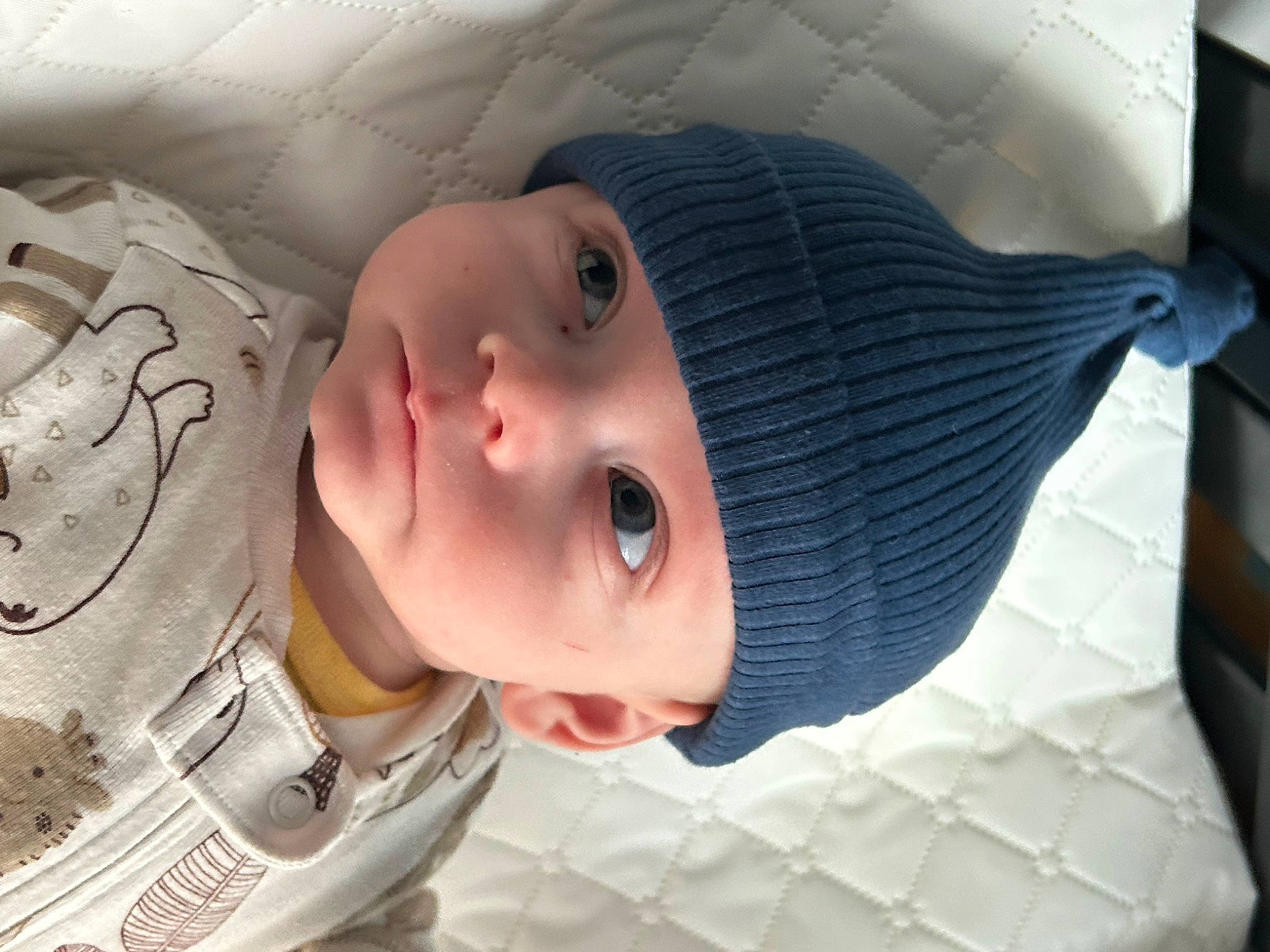 Maverick is registered to the contest to win money with this photo: baby, cap, cheek, child, chin, cool, electric_blue, eyebrow, fashion_accessory, fun, hat, headgear, headwear, mouth, nose, pattern, person, personal_protective_equipment, portrait_photography, skin