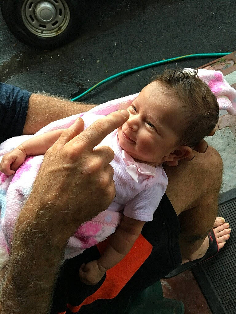 Gabriella joined the competition — help win amazing prizes! arm, baby, child, hand, person