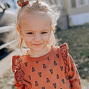 Hollisyn joined the competition — help win amazing prizes! accessories, blonde, bodypart, brownhair, bunhairstyle, child, clothing, dimples, dress, face, female, girl, hair, hairslide, happy, head, laughing, person, photography, portrait