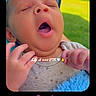 Ryker joined the competition — help win amazing prizes! baby, blanket, casual_clothing, child, close_up, cozy, cute, daytime, face, greenery, hand, infant, nature, outdoor, peaceful, portrait, skin, sleepy, soft_lighting, yawning