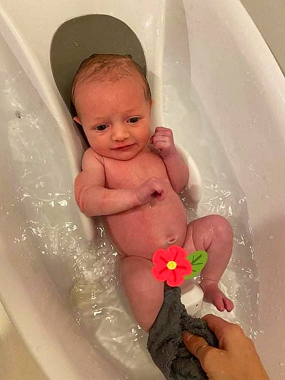Bexley joined the competition — help win amazing prizes! arm, baby_bathing, bathing, bathroom, bathtub, eyebrow, finger, flower, fluid, hand, head, human_body, joint, liquid, mouth, person, plumbing_fixture, product, skin, water