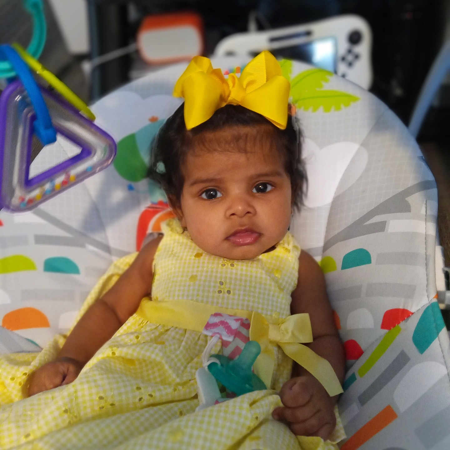 Harmony Sage joined the competition — help win amazing prizes! architecture, baby, bodypart, bonnet, building, clothing, couch, cushion, dress, face, finger, furniture, hand, hat, head, homedecor, person, photography, portrait, toy