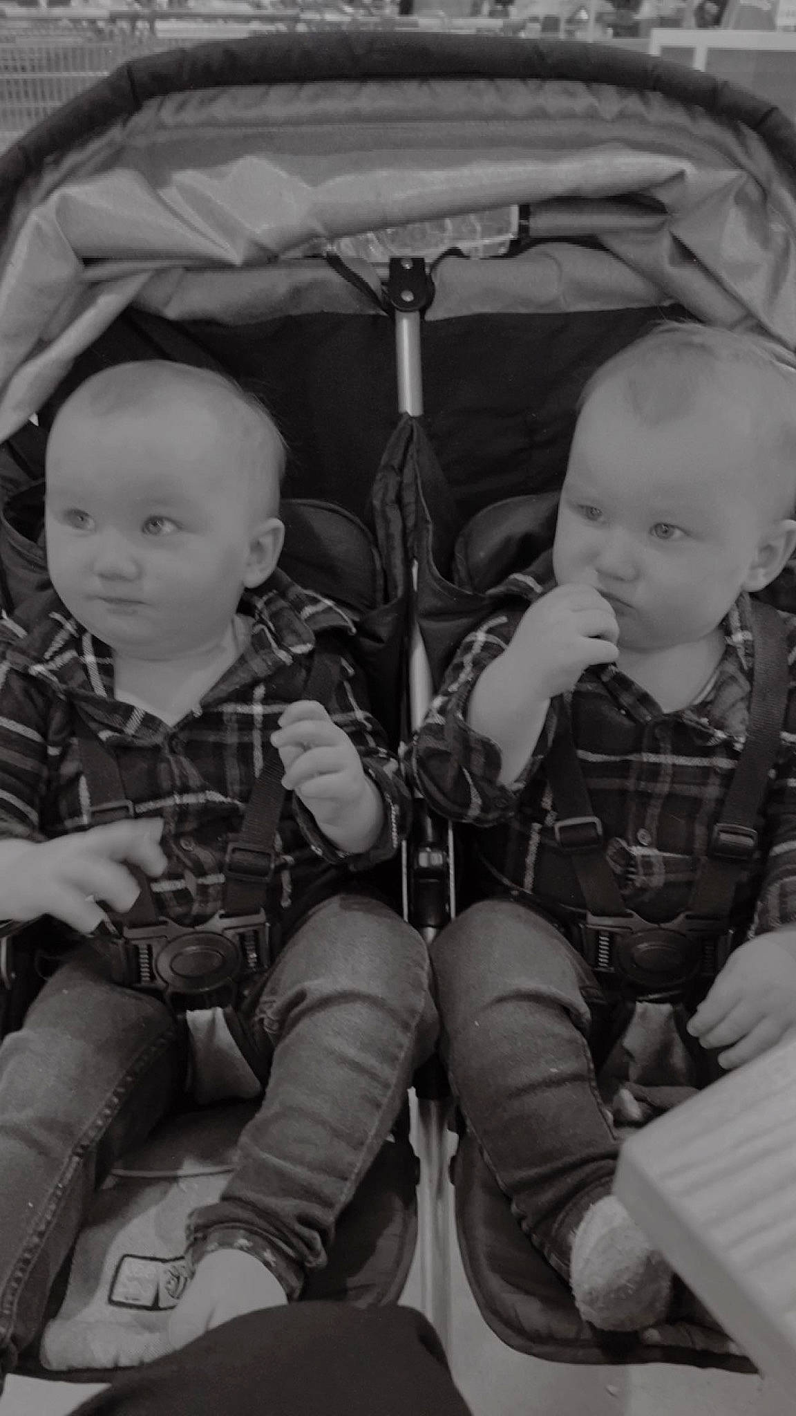 David is registered to the contest to win money with this photo: baby, baby_carriage, black, black_and_white, cheek, child, comfort, fun, human, monochrome, monochrome_photography, motor_vehicle, person, sitting, standing, stock_photography, style, toddler, toy, vintage_clothing