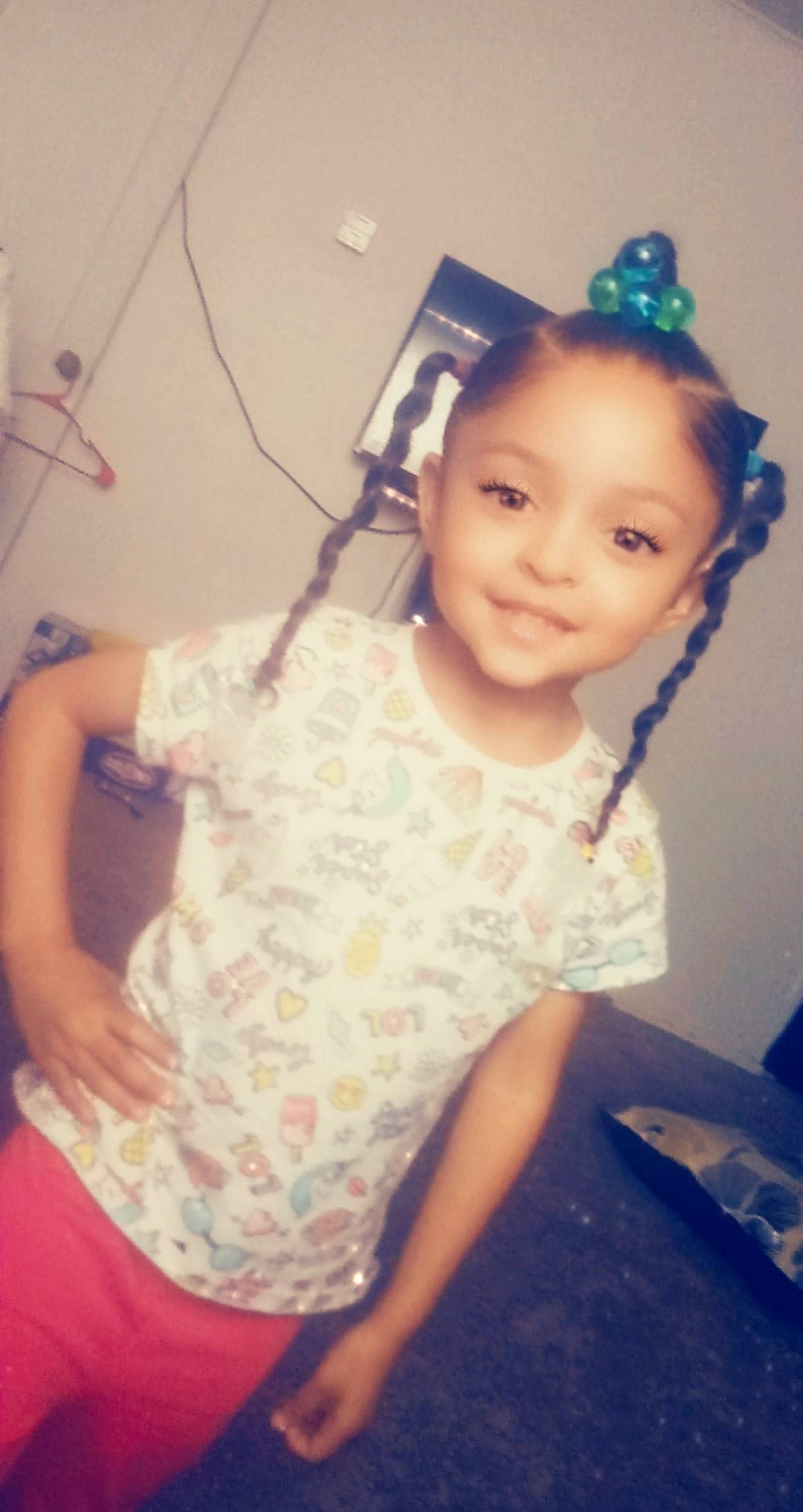 Añala joined the competition — help win amazing prizes! baby, child, daughter, dress, ear, forehead, hair_accessory, happy, headpiece, long_hair, neck, person, skin, smile, toddler