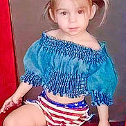 Izabella is registered to the contest to win money with this photo: blouse, bodypart, child, clothing, costume, dress, face, female, finger, girl, hair, hand, head, person, photography, portrait, shorts, sitting, skirt, sleeve