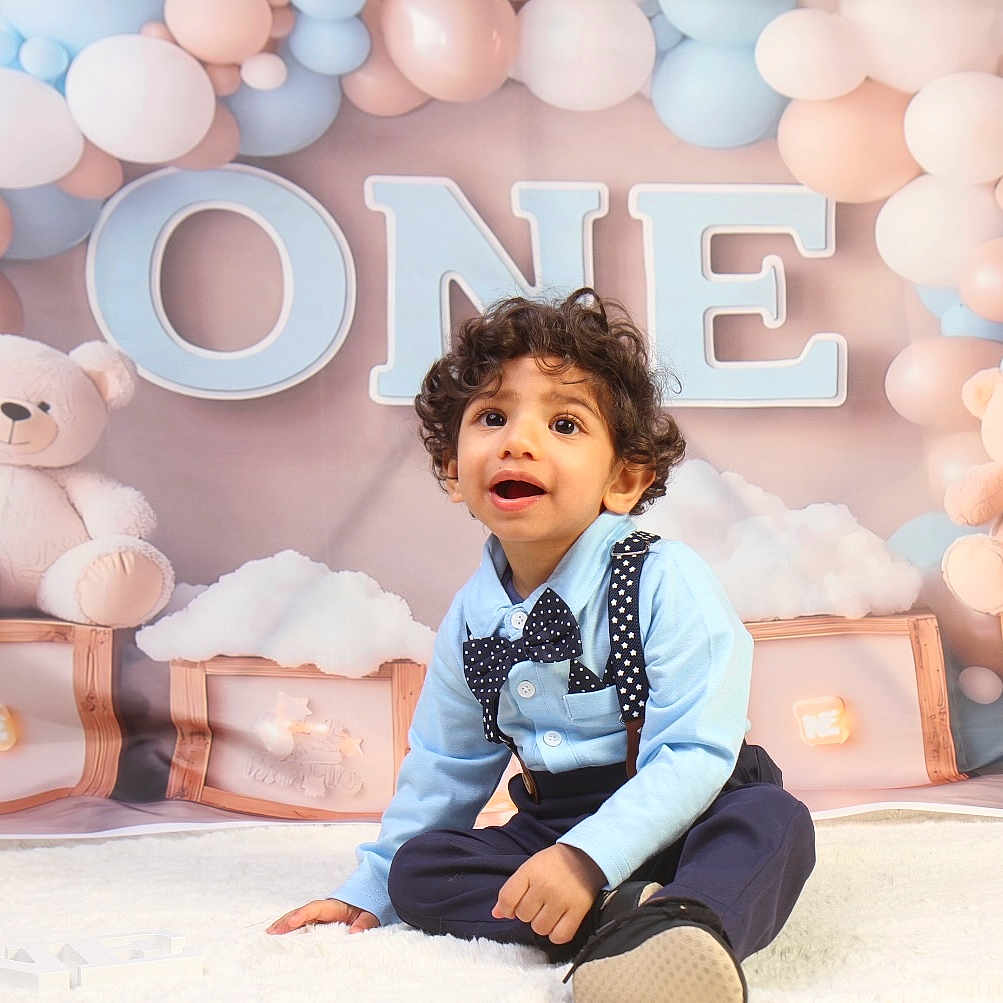 Mitchel joined the competition — help win amazing prizes! accessories, boy, child, clothing, crawling, face, footwear, formalwear, head, male, people, person, photography, portrait, shoe, sitting, tape, teddybear, tie, toy