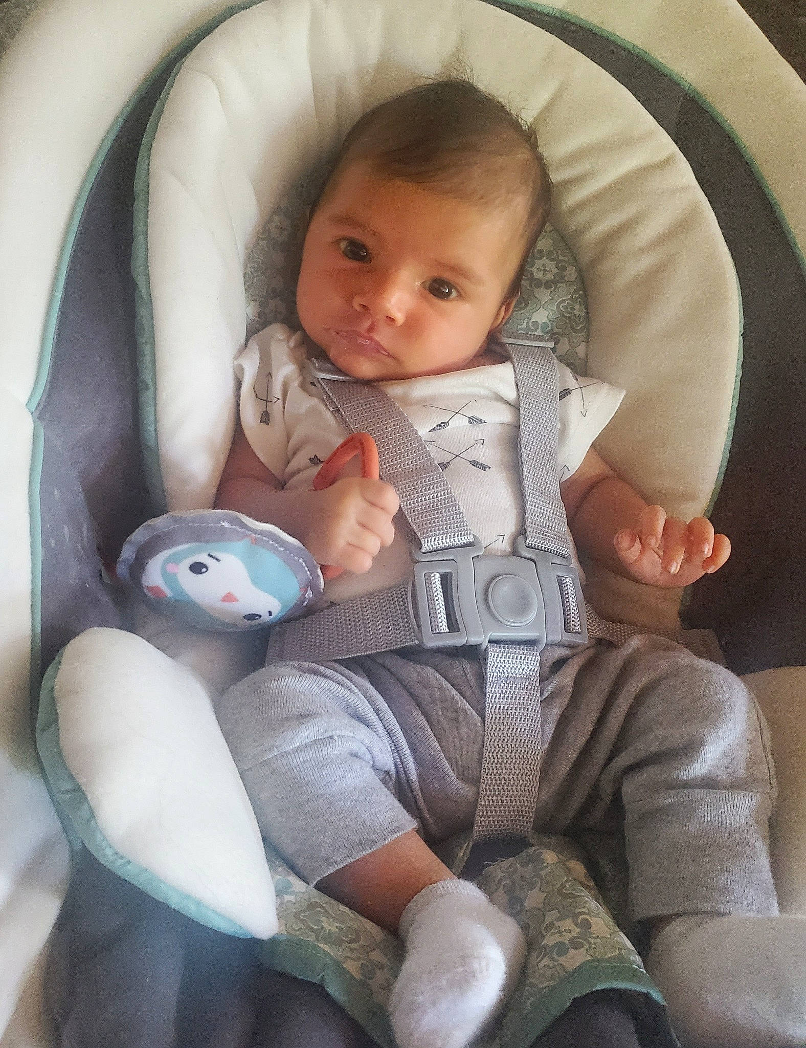 Beaux joined the competition — help win amazing prizes! baby, baby_carriage, baby_in_car_seat, baby_products, baby_toddler_clothing, car_seat, chair, cheek, child, comfort, finger, head, human_body, lap, leg, mouth, person, product, skin, textile