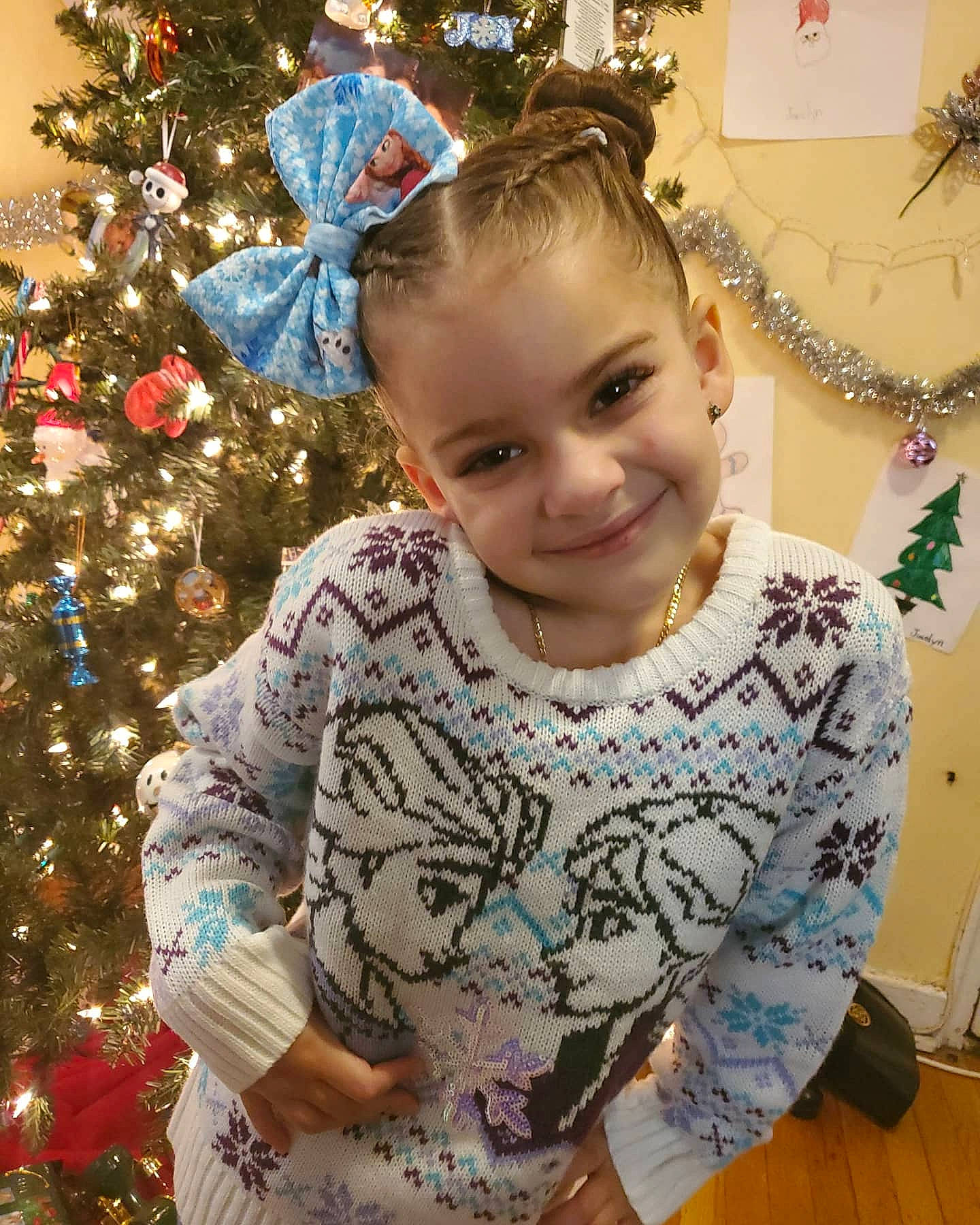 Jocelyn joined the competition — help win amazing prizes! baby_toddler_clothing, cheek, chin, christmas_ornament, christmas_tree, fun, hair, hairstyle, happy, head, human_body, iris, joy, leaf, organ, ornament, people, person, sleeve, smile