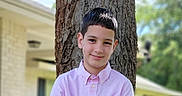 Keyson is registered to the contest to win money with this photo: background, boy, casual, child, daylight, face, greenery, hair, happiness, house, leisure, light, nature, outdoor, person, portrait, shirt, smile, tree, young
