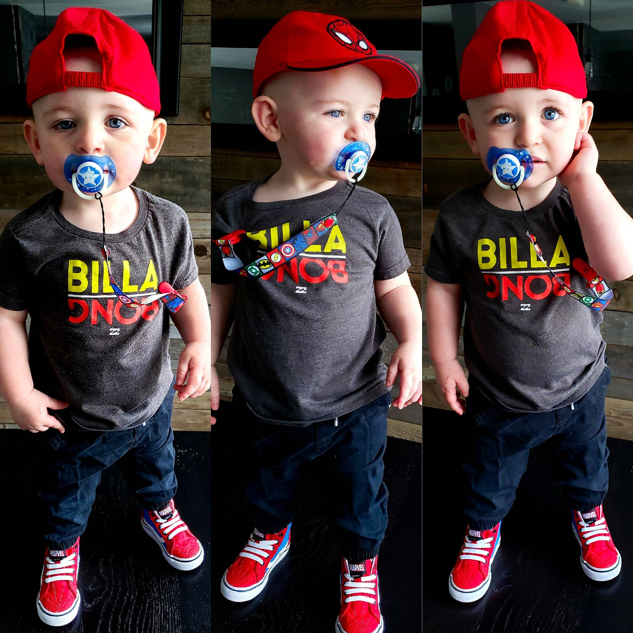 Hayden a rejoint le concours — aidez-le/la à gagner de superbes lots ! baseball_cap, cap, child, clothing, cool, costume, fictional_character, footwear, headgear, headwear, male, person, shoe, sleeve, t_shirt, toddler