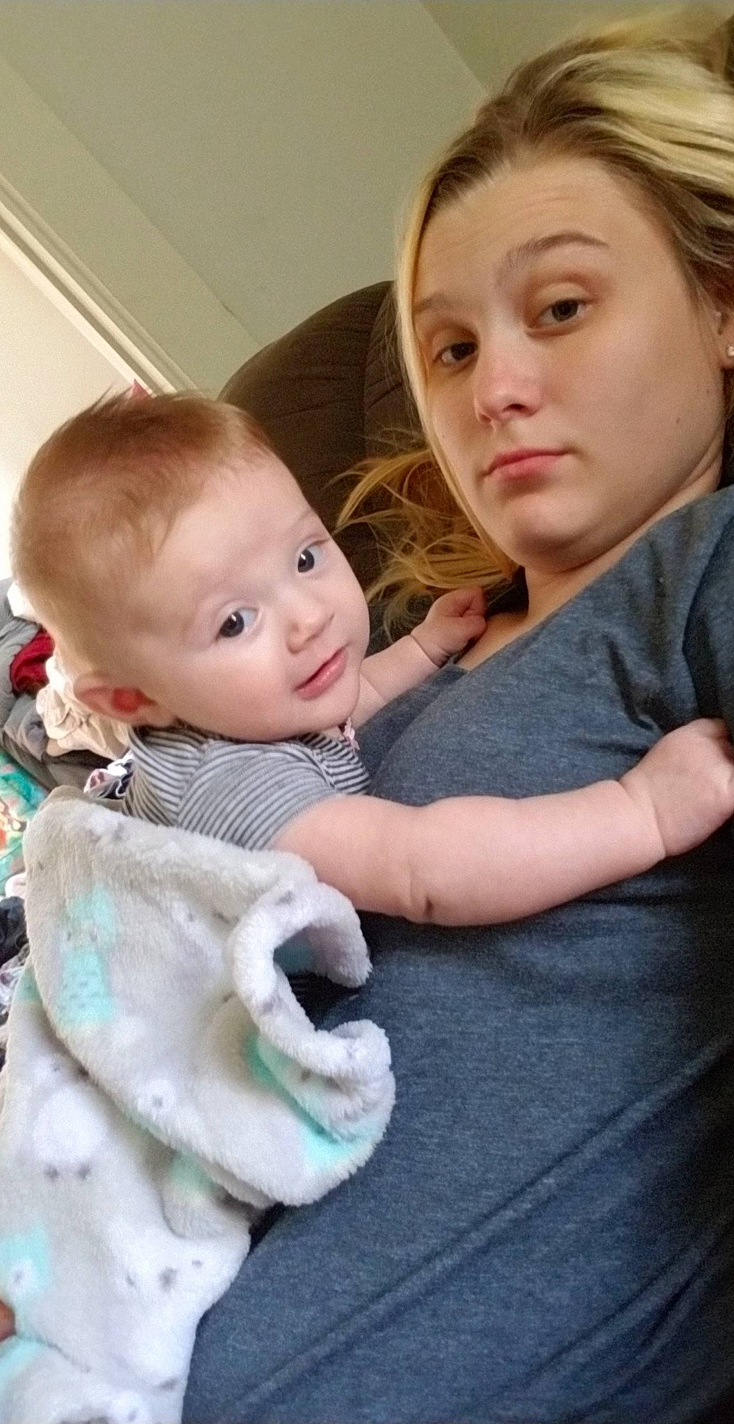 Carlee joined the competition — help win amazing prizes! baby, cheek, child, daughter, face, mother, nose, person, sibling, skin, smile, toddler