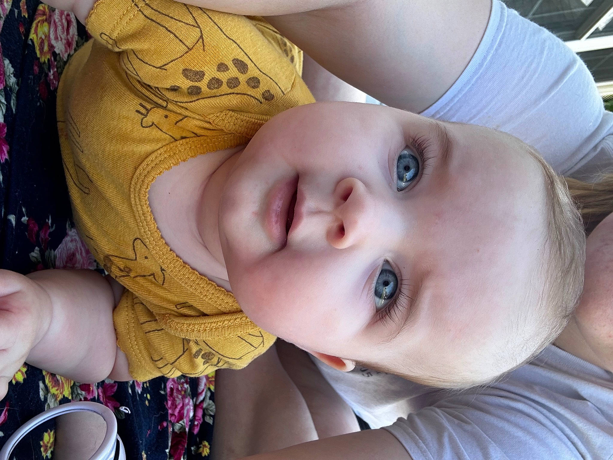 Aubrey joined the competition — help win amazing prizes! baby, cheek, chin, eye, eyebrow, eyelash, facial_expression, happy, headgear, human, iris, lip, mammal, mouth, nose, person, plant, skin, toddler, vertebrate