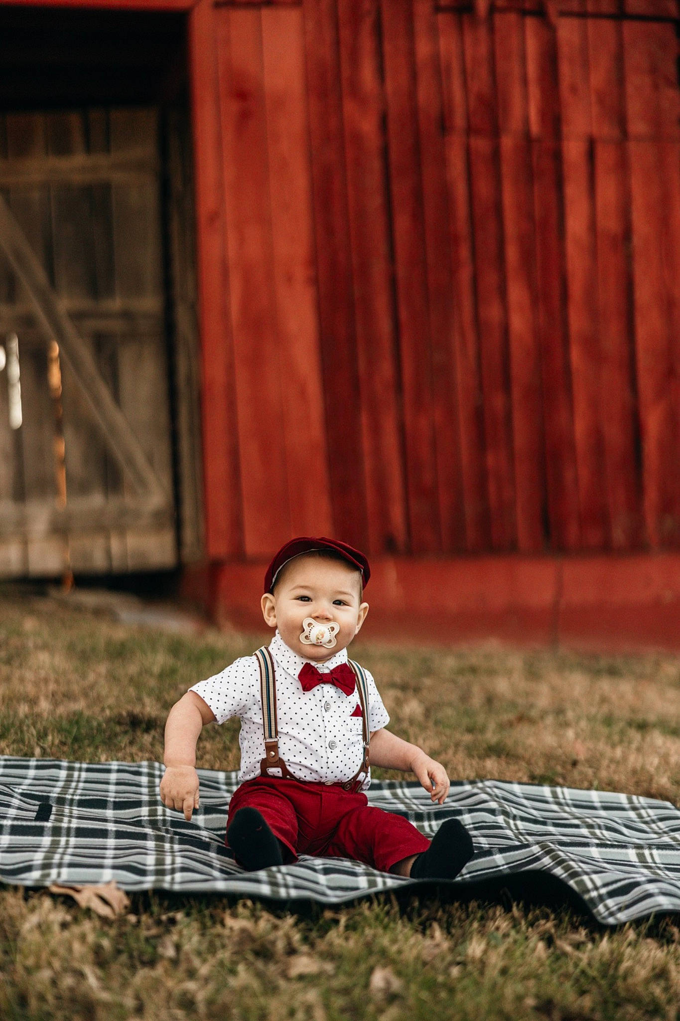 Colson joined the competition — help win amazing prizes! baby, child, darkness, flash_photography, fun, grass, happy, leisure, mammal, monochrome_photography, night, pattern, people_in_nature, person, plaid, portrait_photography, sitting, standing, tints_and_shades, toddler