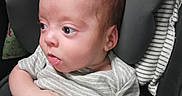 Alexander joined the competition — help win amazing prizes! baby, infant, car_seat, graco, pacifier, striped_clothing, onesie, face, child, young, cute, indoor, seat, head_support, expression, small_hands, blanket, blue_pacifier, closeup, portrait