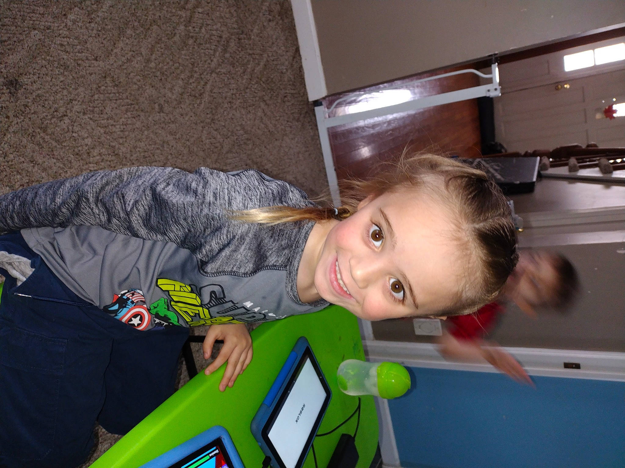 Maverick joined the competition — help win amazing prizes! child, fun, gadget, joy, kitchen_appliance, leisure, machine, person, play, recreation, recreation_room, room, smile, toddler, toy, vehicle_door
