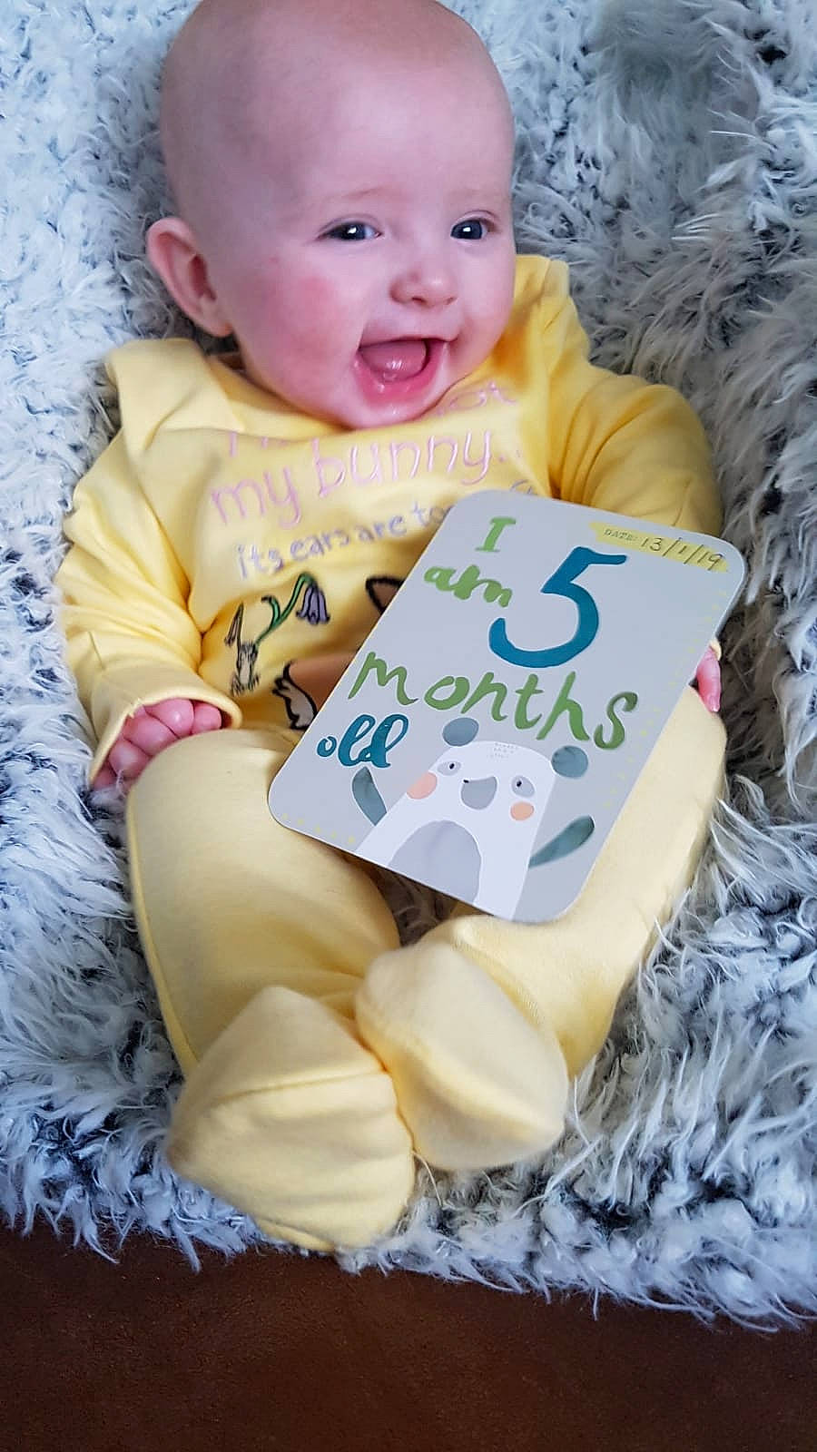 Ivy-mae is registered to the contest to win money with this photo: baby_products, child, day, infant, material, person, play, product, smile, toddler, yellow